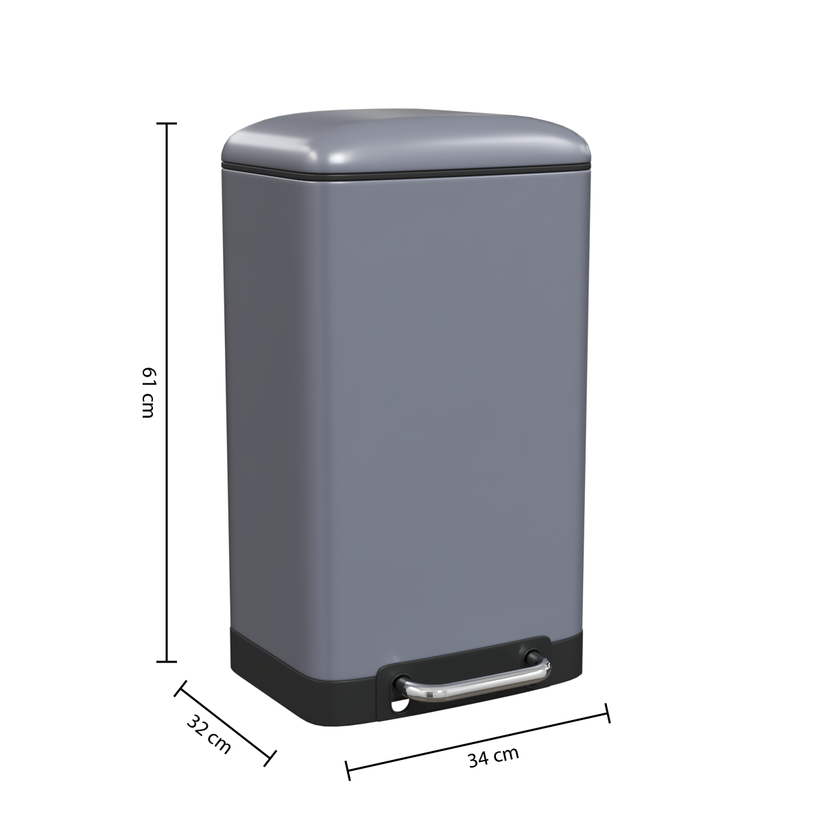 Cos gunoi metal 30 l ariane gri - Five