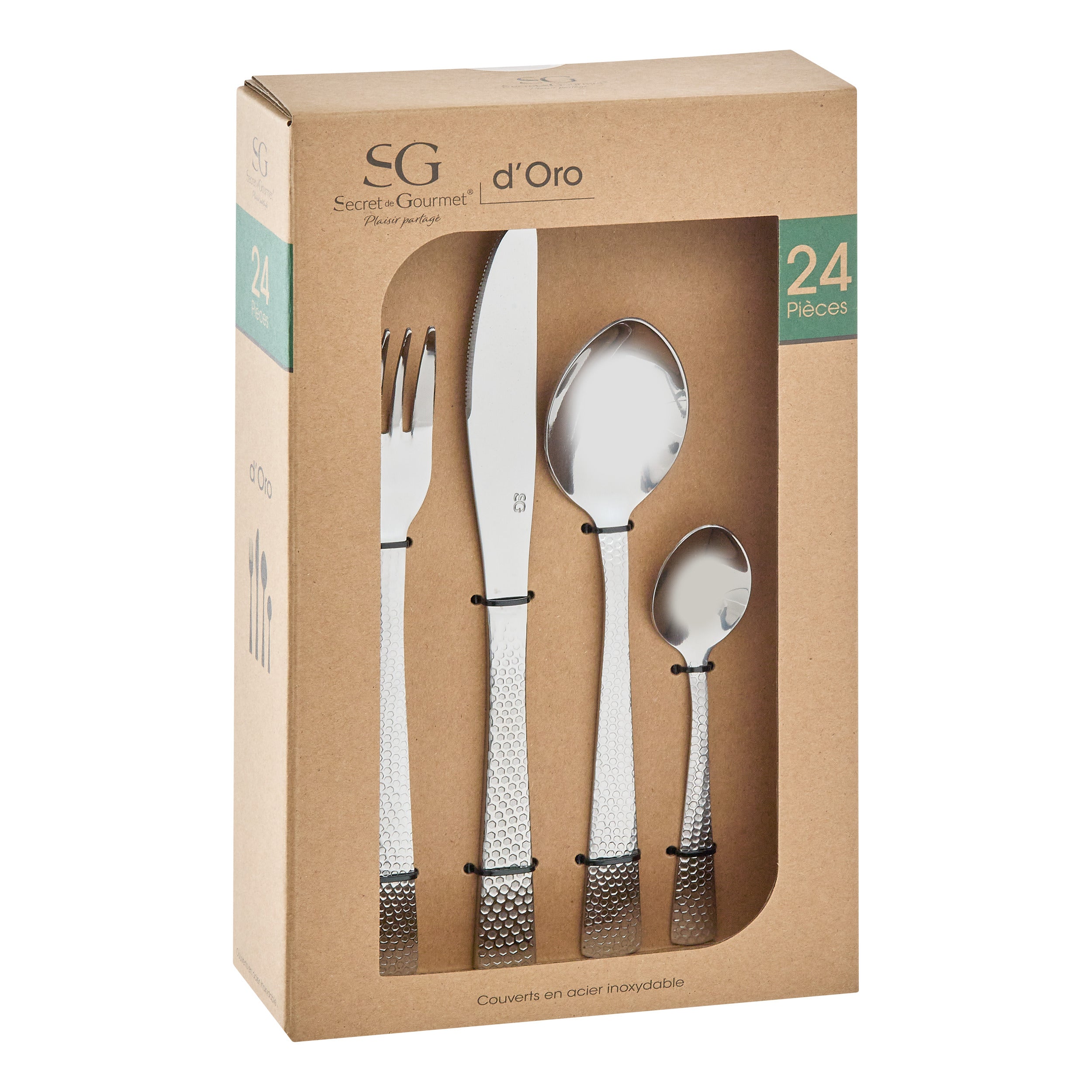 Set tacamuri inox 24 piese d oro - Secret de Gourmet