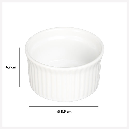 Ramekin 9 ceramica alb - Five