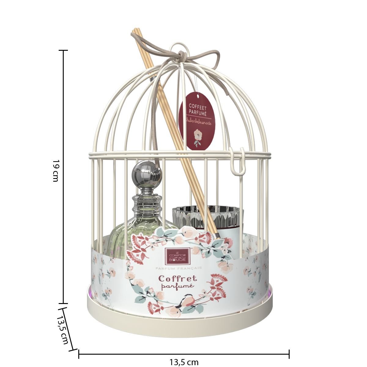 Cutie cadou "Poesie" - Colivie D. 14 cm - Atmosphera