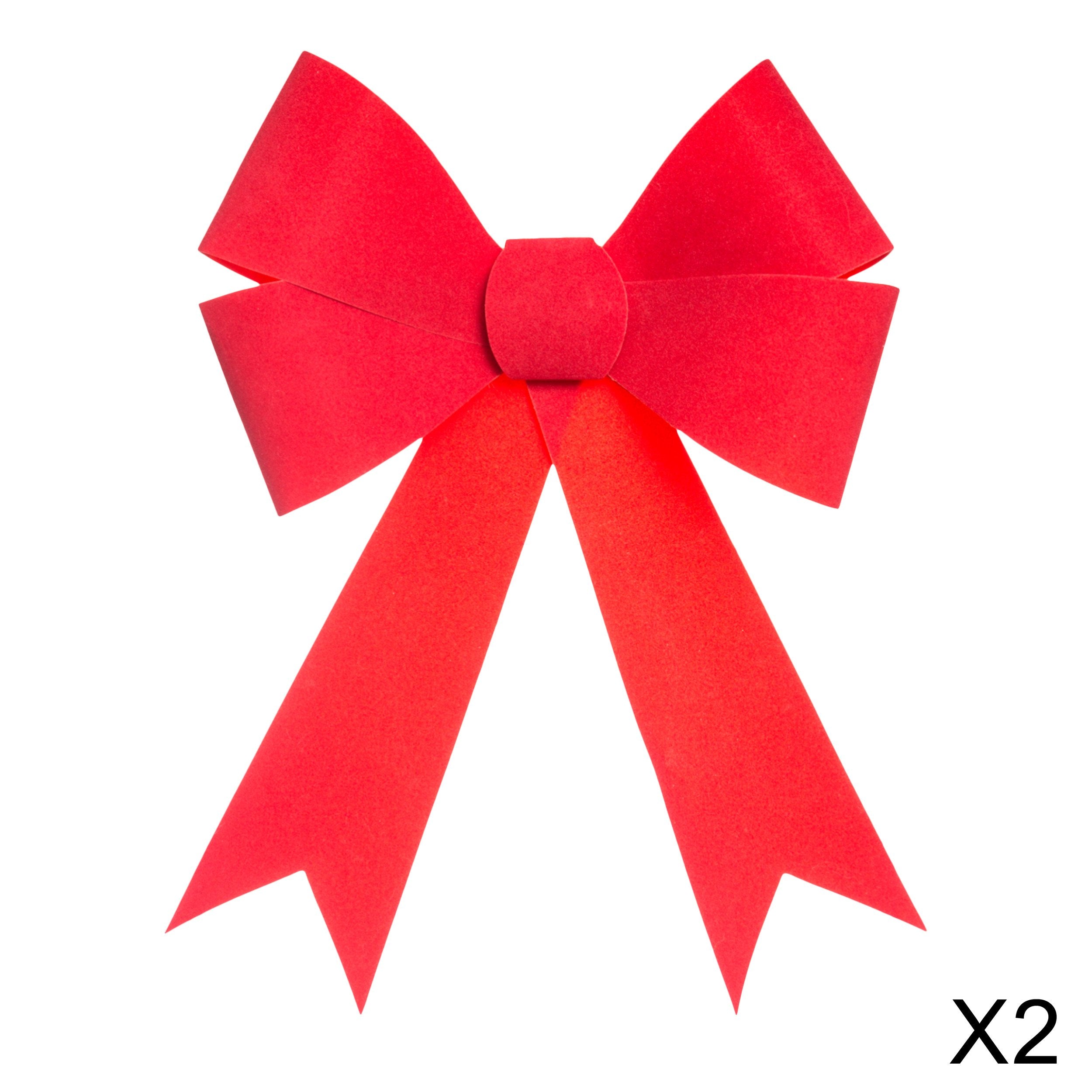 Set 2 funde decorative, catifea rosie | Atmosphera