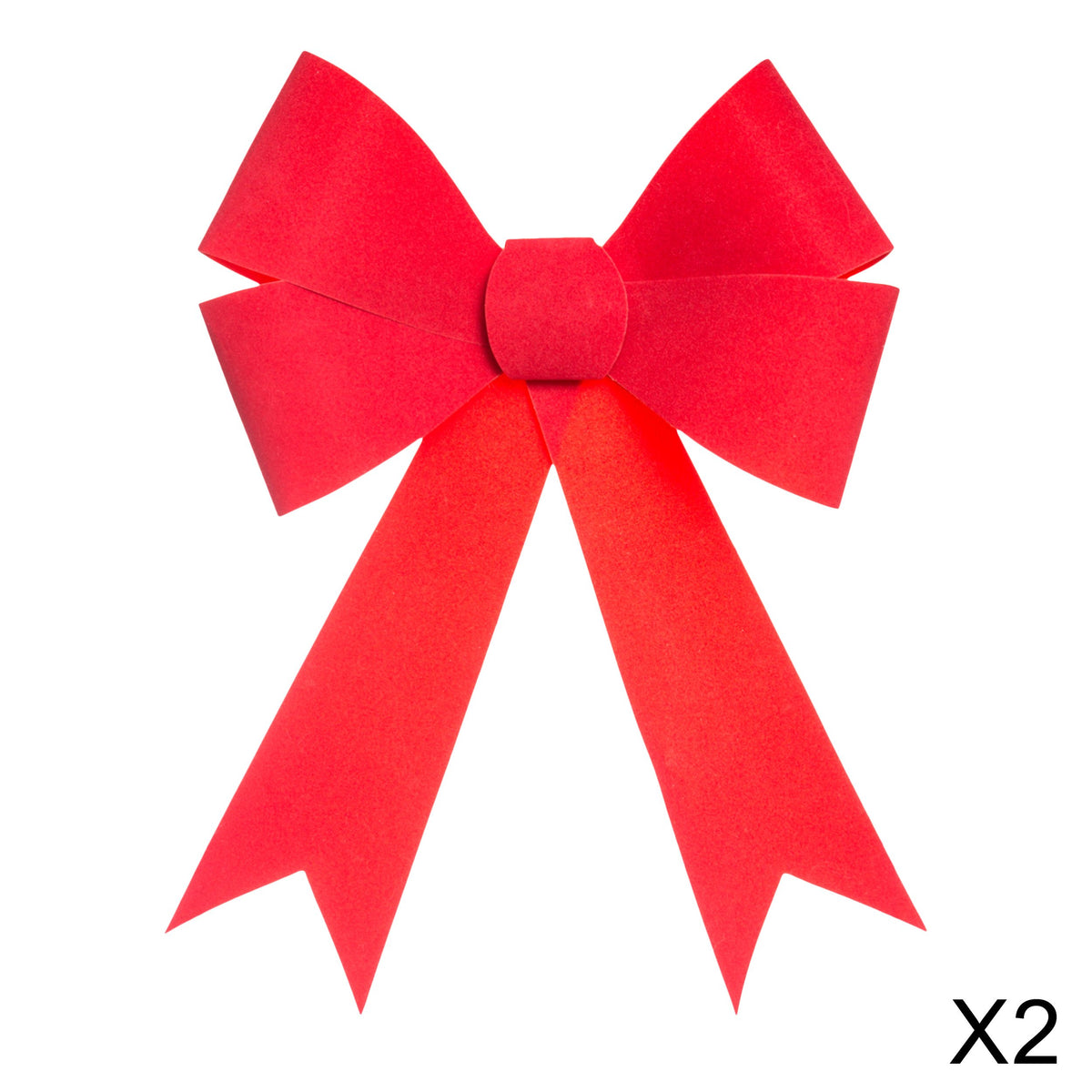 Set 2 funde decorative, catifea rosie | Atmosphera