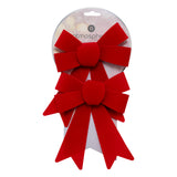 Set 2 funde decorative, catifea rosie | Atmosphera