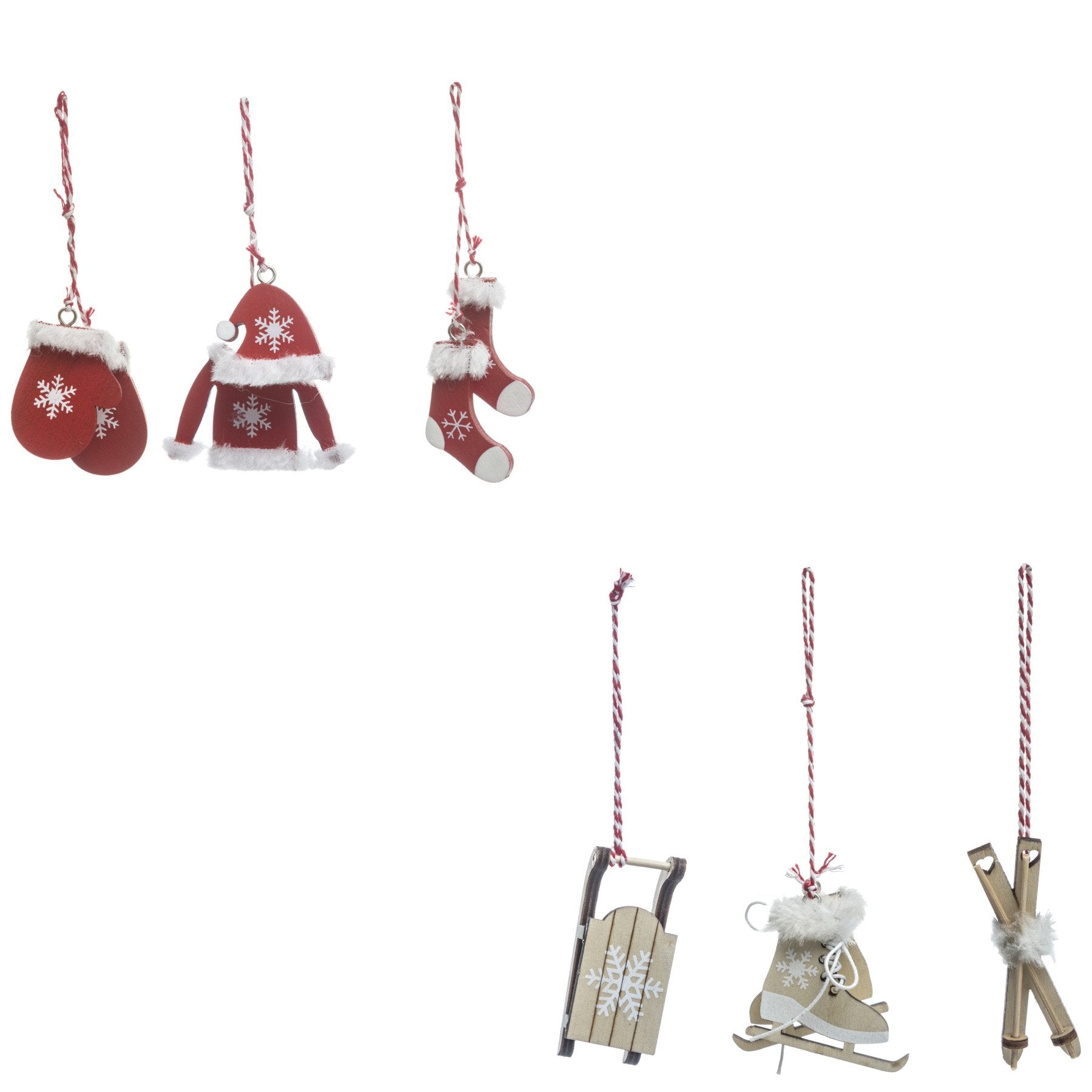 Set 3 accesorii haine de Craciun din lemn | Atmosphera