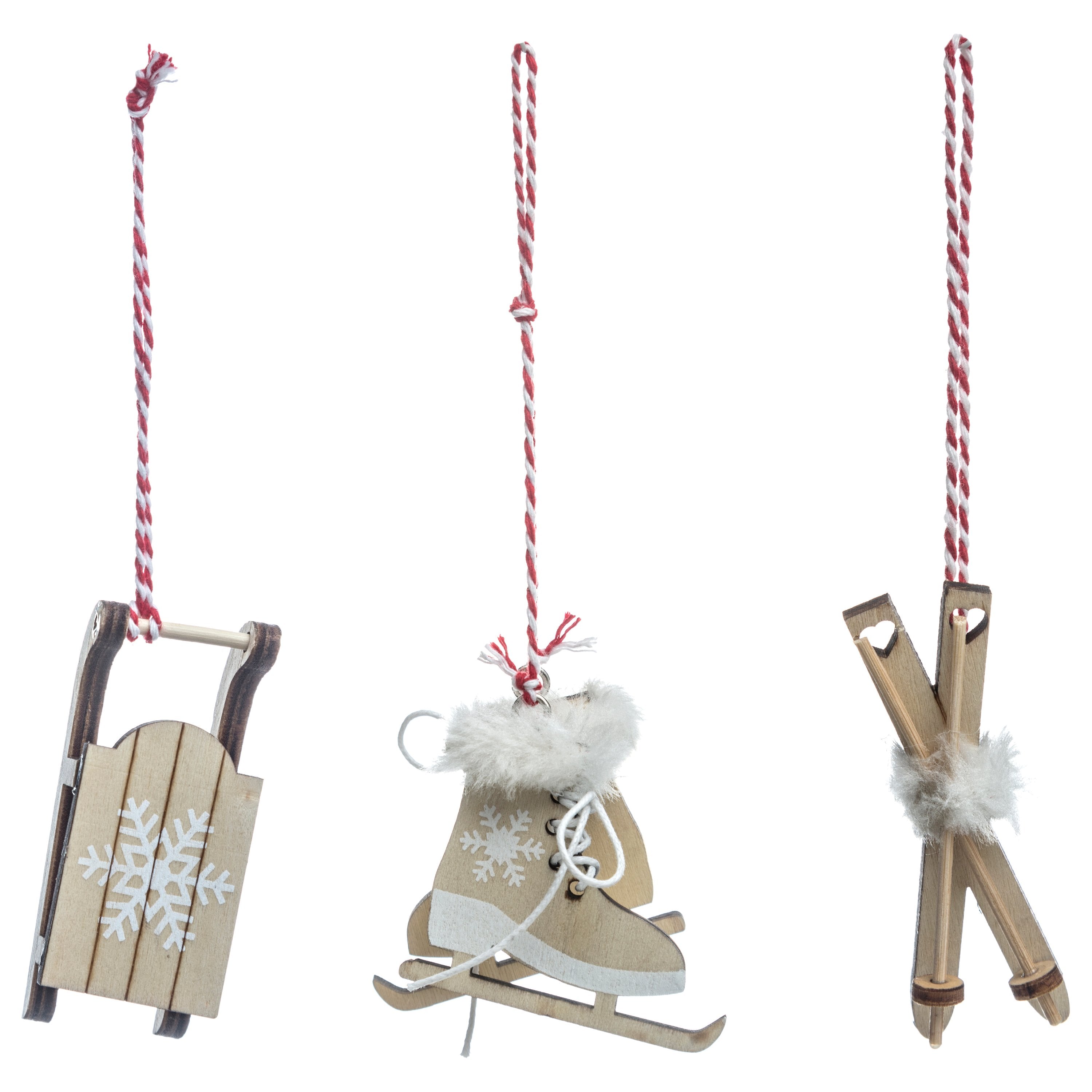 Set 3 accesorii haine de Craciun din lemn | Atmosphera