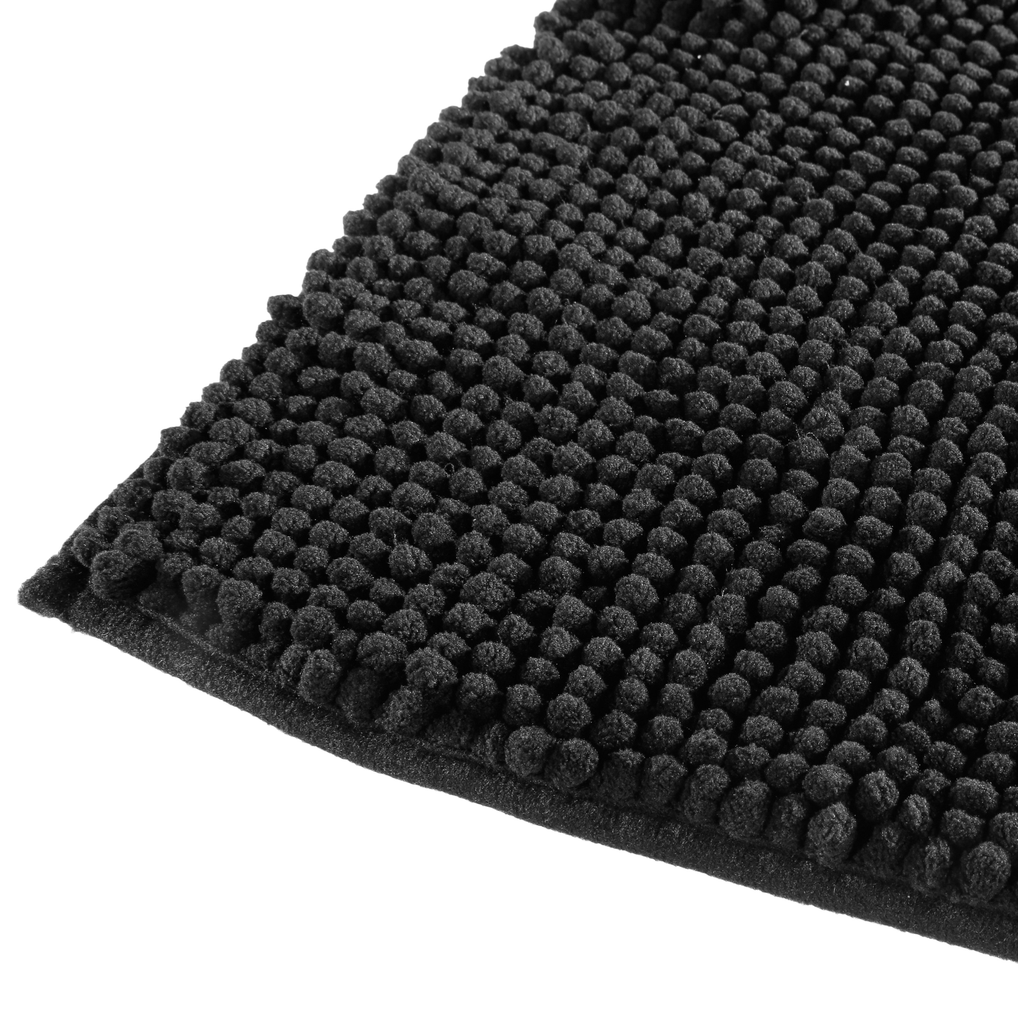 Covoras baie chenille 50 x 80 cm neg col - Five