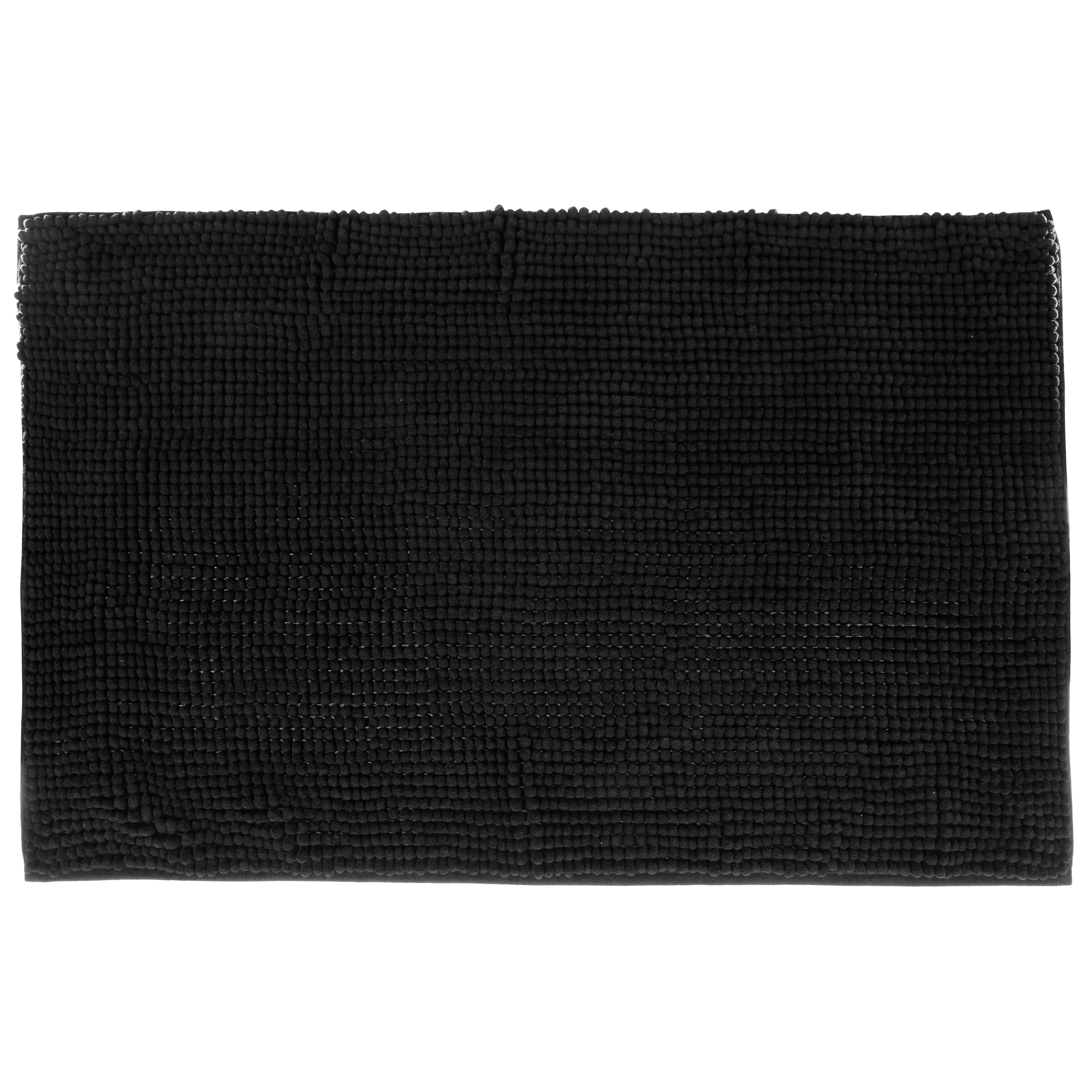 Covoras baie chenille 50 x 80 cm neg col - Five