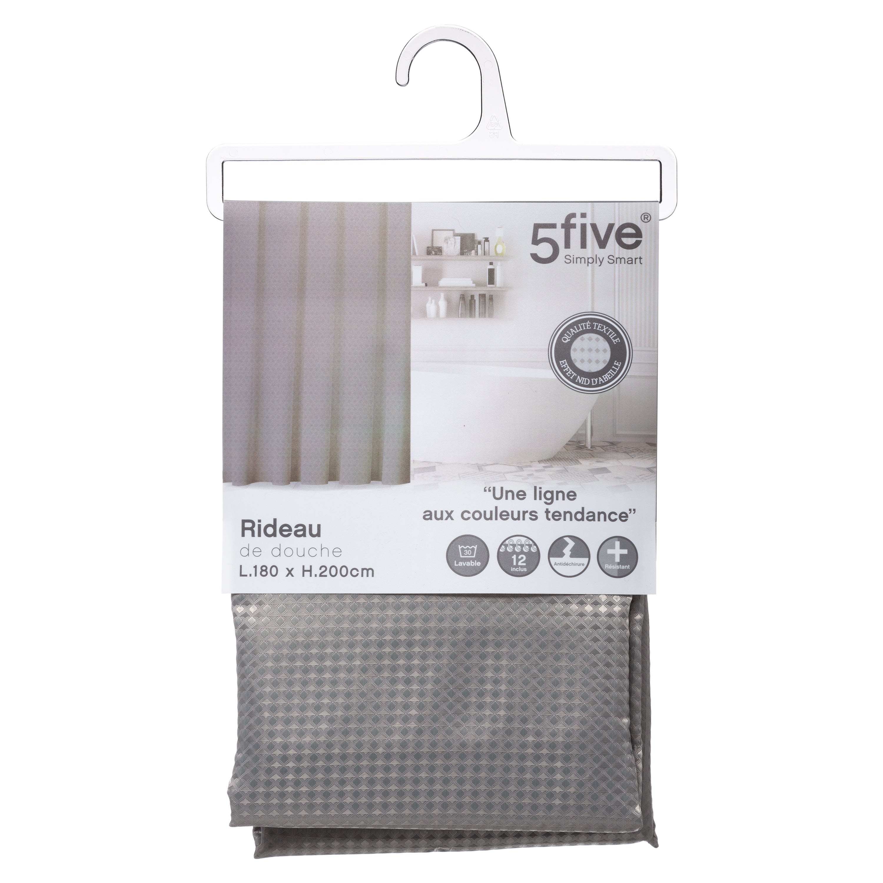 Perdea dus fagure gri - Five