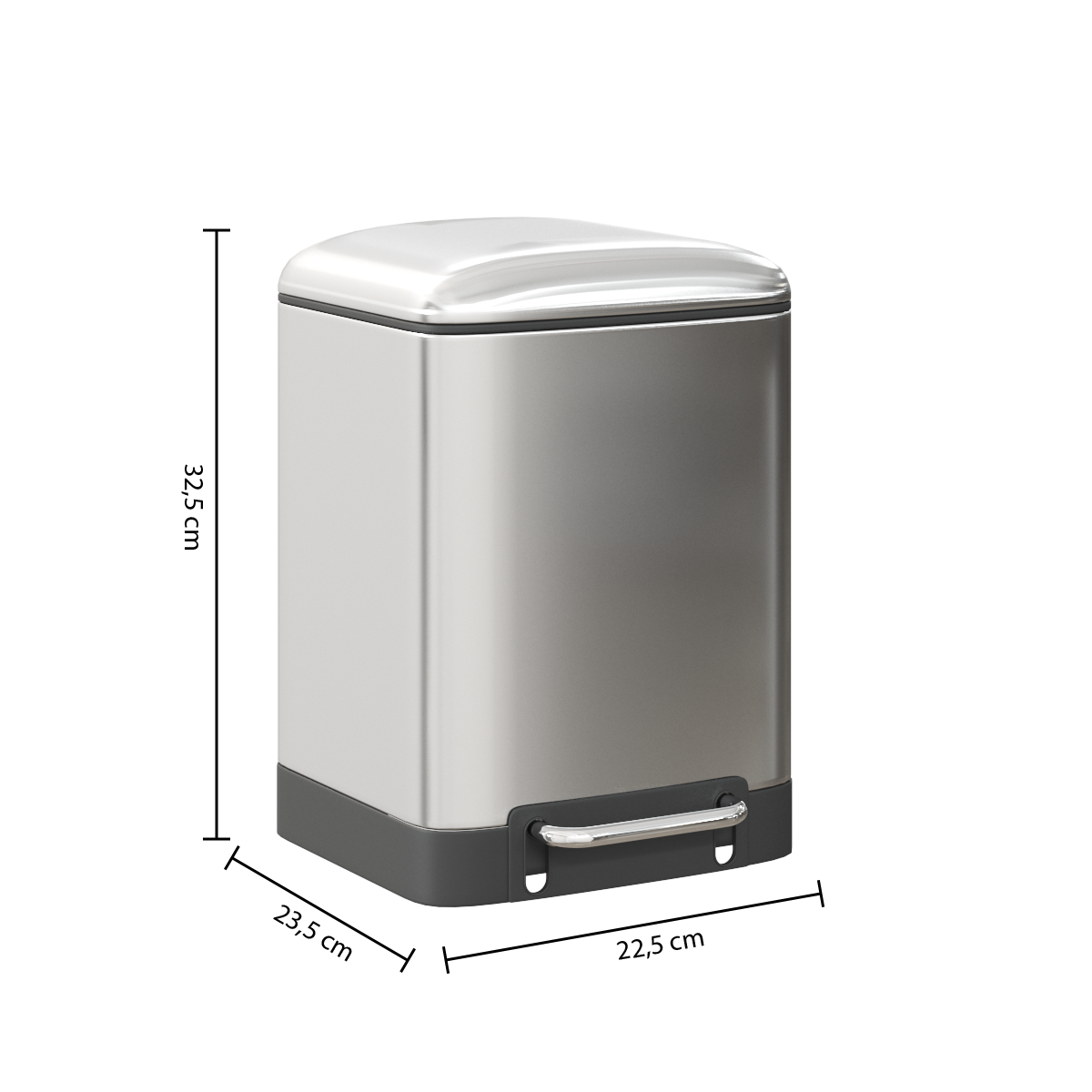 Cos de gunoi Ariane, otel inoxidabil, 6 l