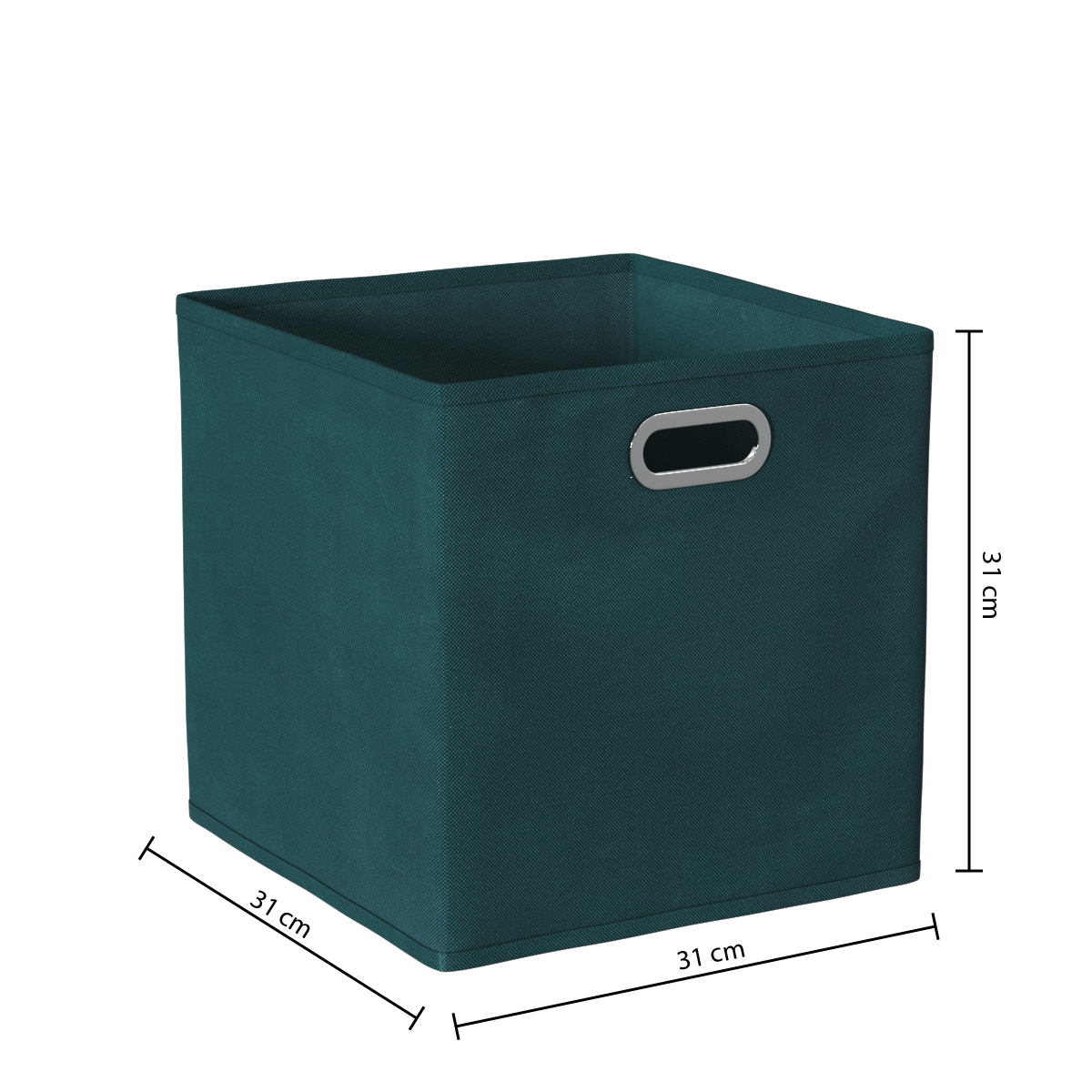 Cutie depozitare 31 x 31 cm petrol uni - Five