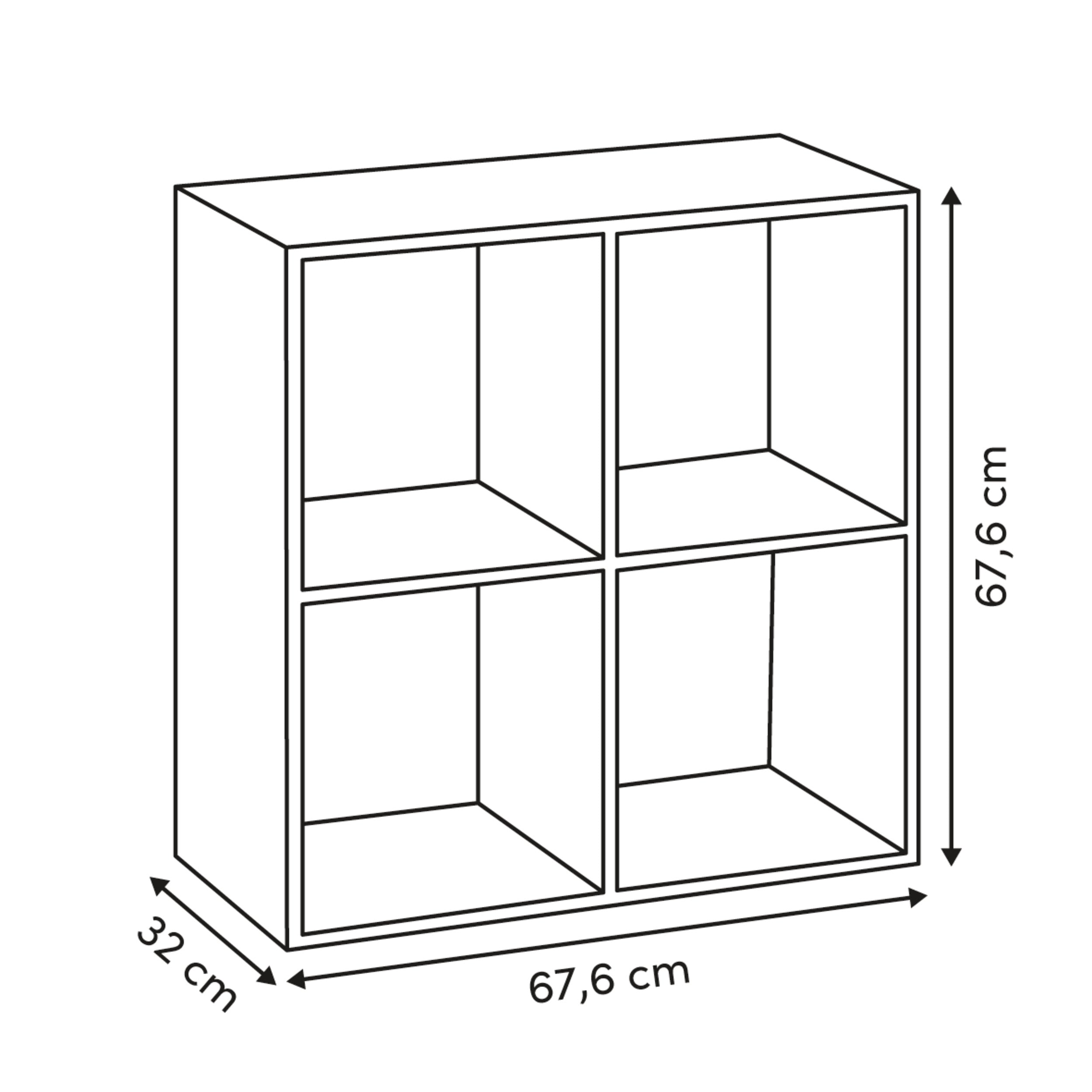 Mobilier depozitare, rafturi 4 cpt mix alb - Five
