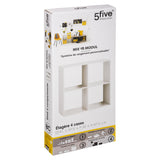 Mobilier depozitare, rafturi 4 cpt mix alb - Five