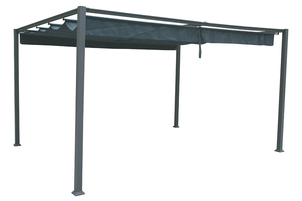 Pavilion de gradina din aluminiu ardezie Palmeira 4 x 3 m - Hesperide