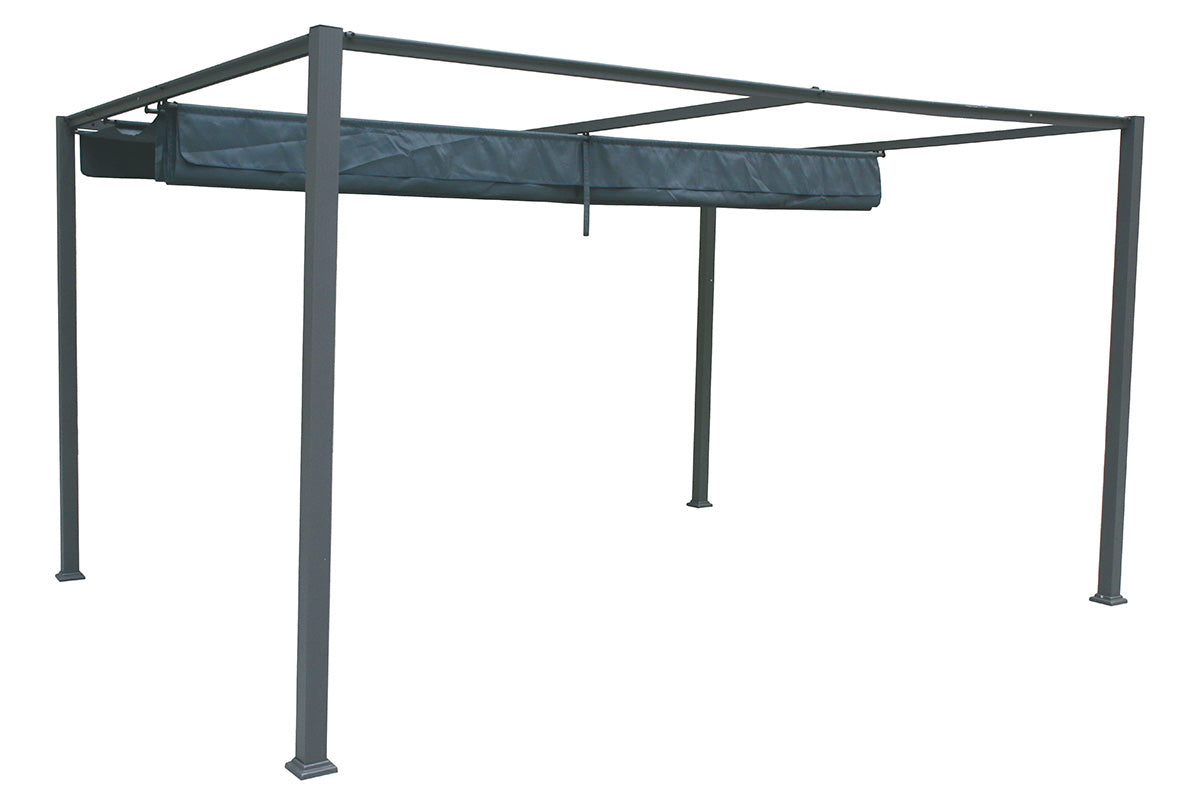 Pavilion de gradina din aluminiu ardezie Palmeira 4 x 3 m - Hesperide