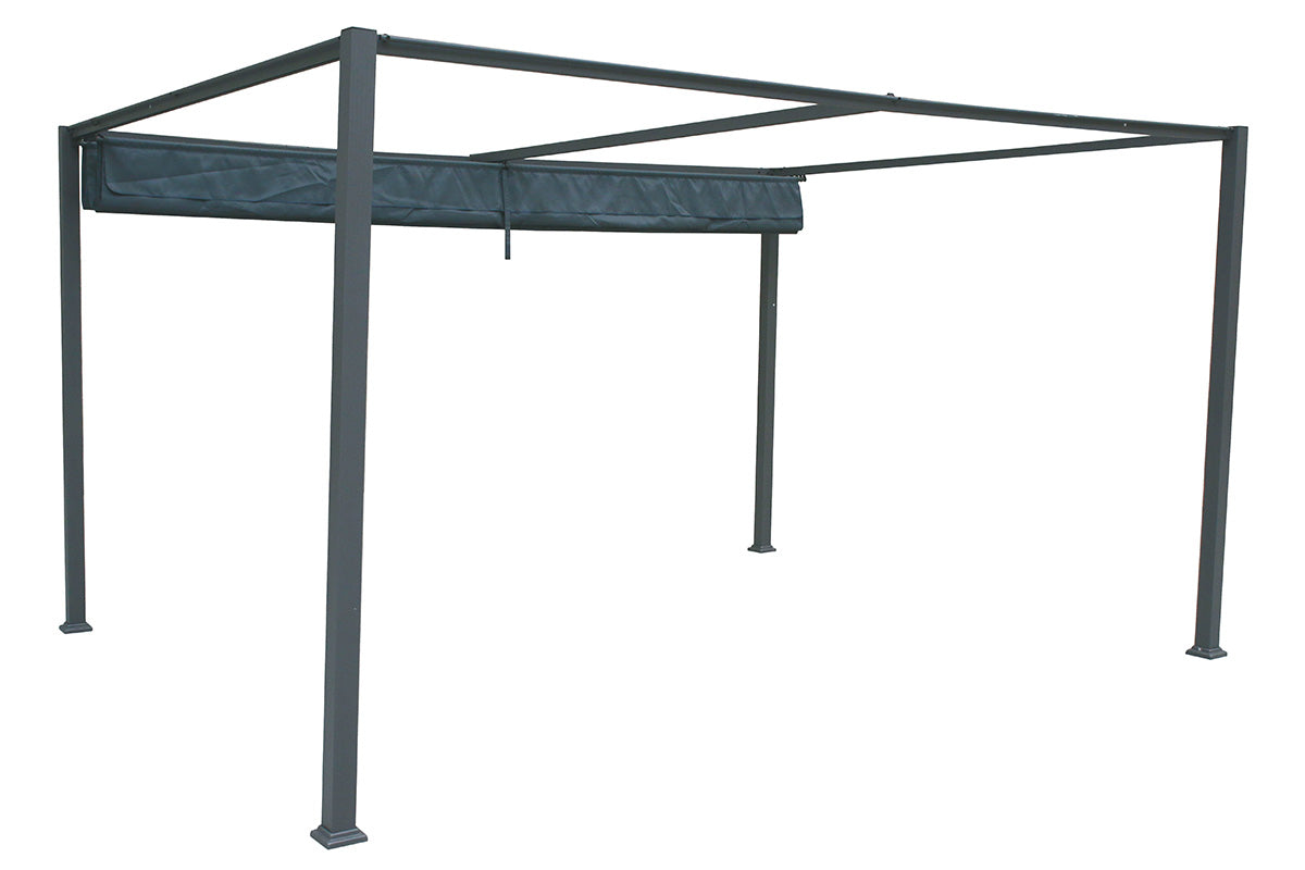 Pavilion de gradina din aluminiu ardezie Palmeira 4 x 3 m - Hesperide