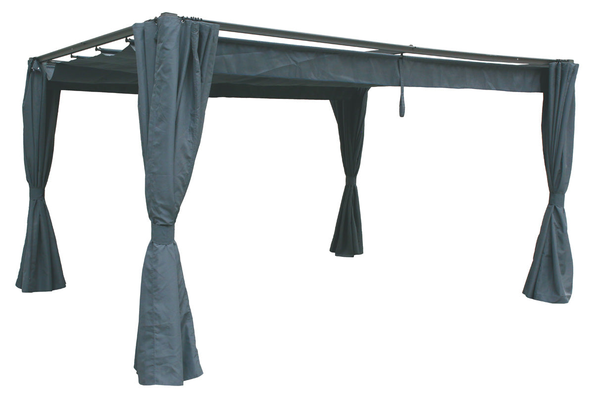 Pavilion de gradina din aluminiu ardezie Palmeira 4 x 3 m - Hesperide