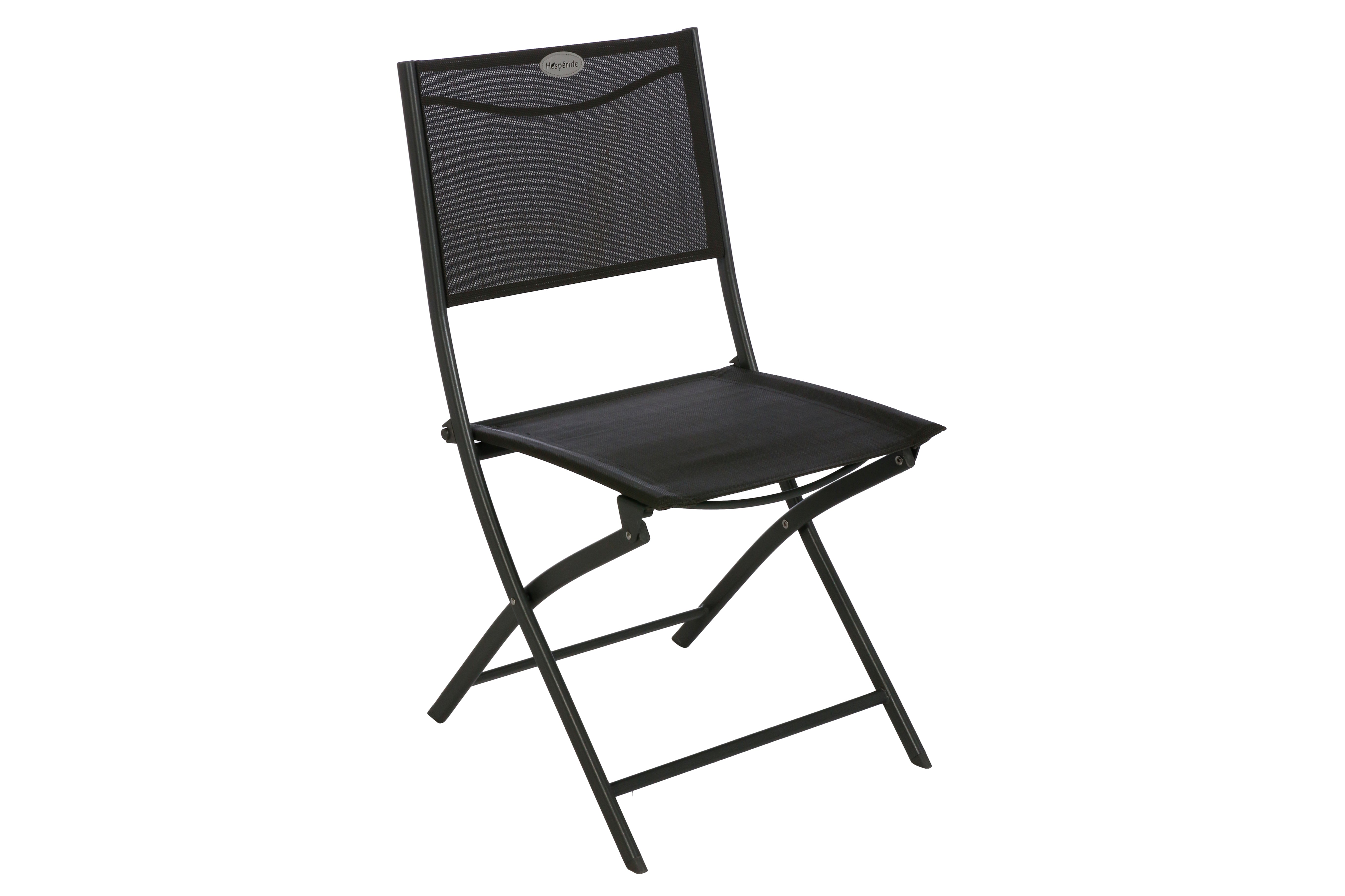 Set de 4 scaune de gradina pliabile Modula, antracit si grafit - Hesperide