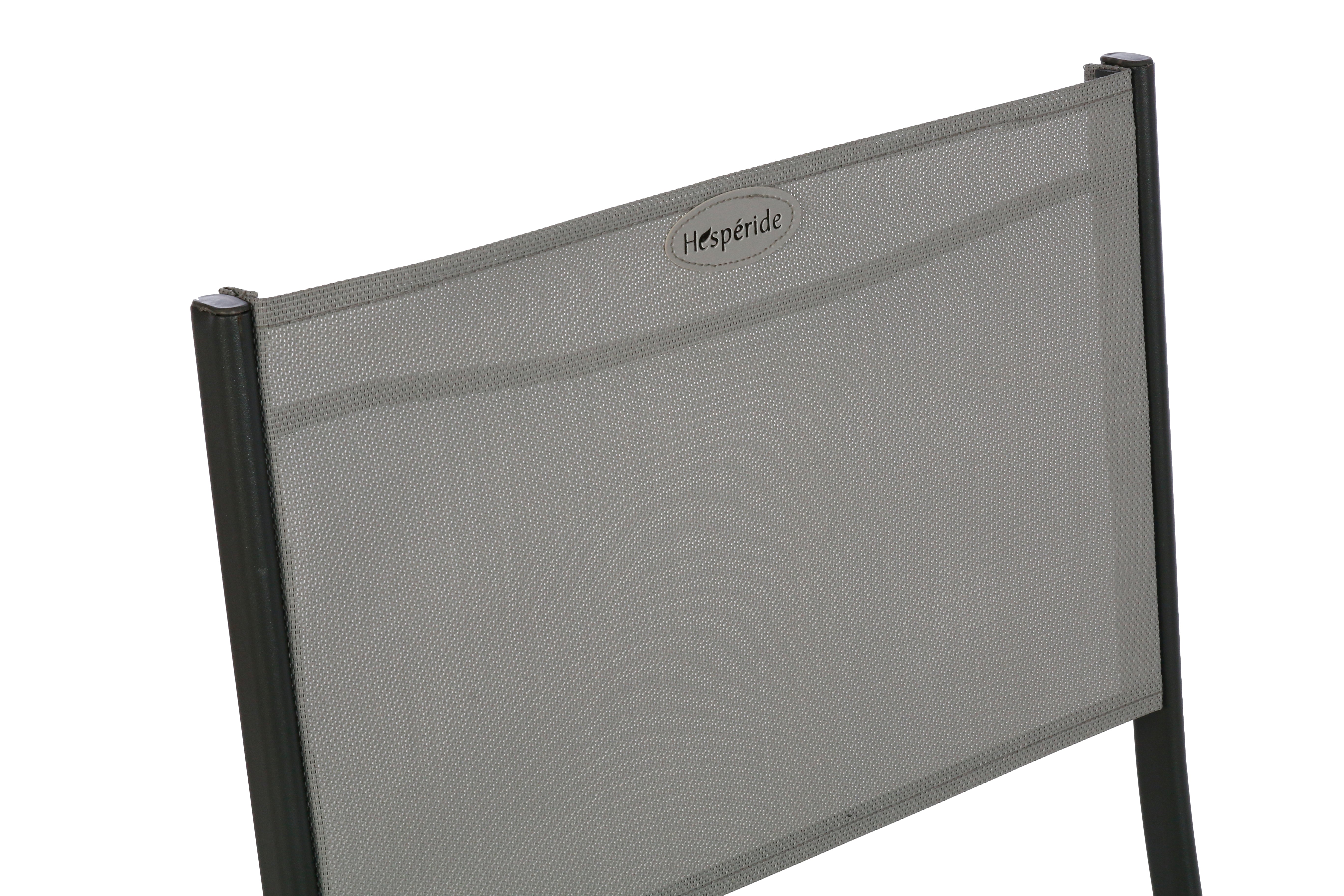 Scaun de gradina pliabil Modula, aluminiu si poliester gri, H.87 cm