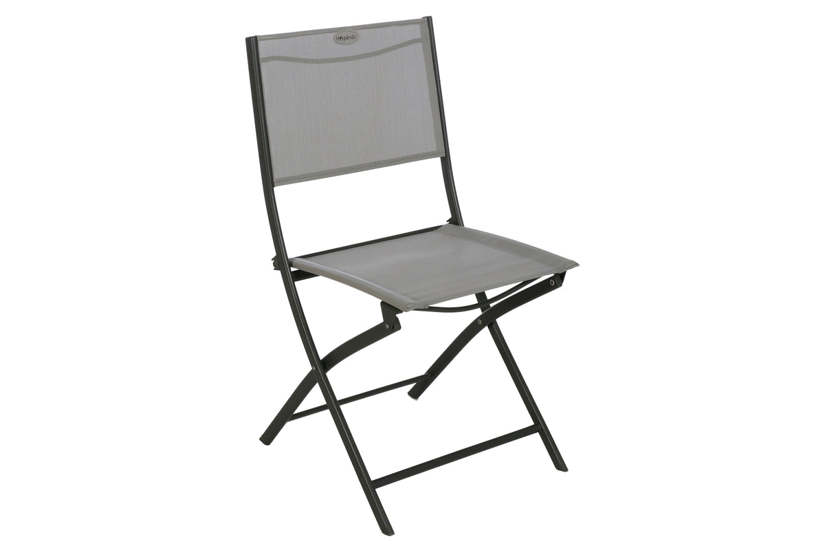 Scaun de gradina pliabil Modula, aluminiu si poliester gri, H.87 cm