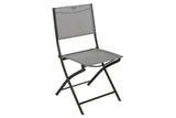 Scaun de gradina pliabil Modula, aluminiu si poliester gri, H.87 cm