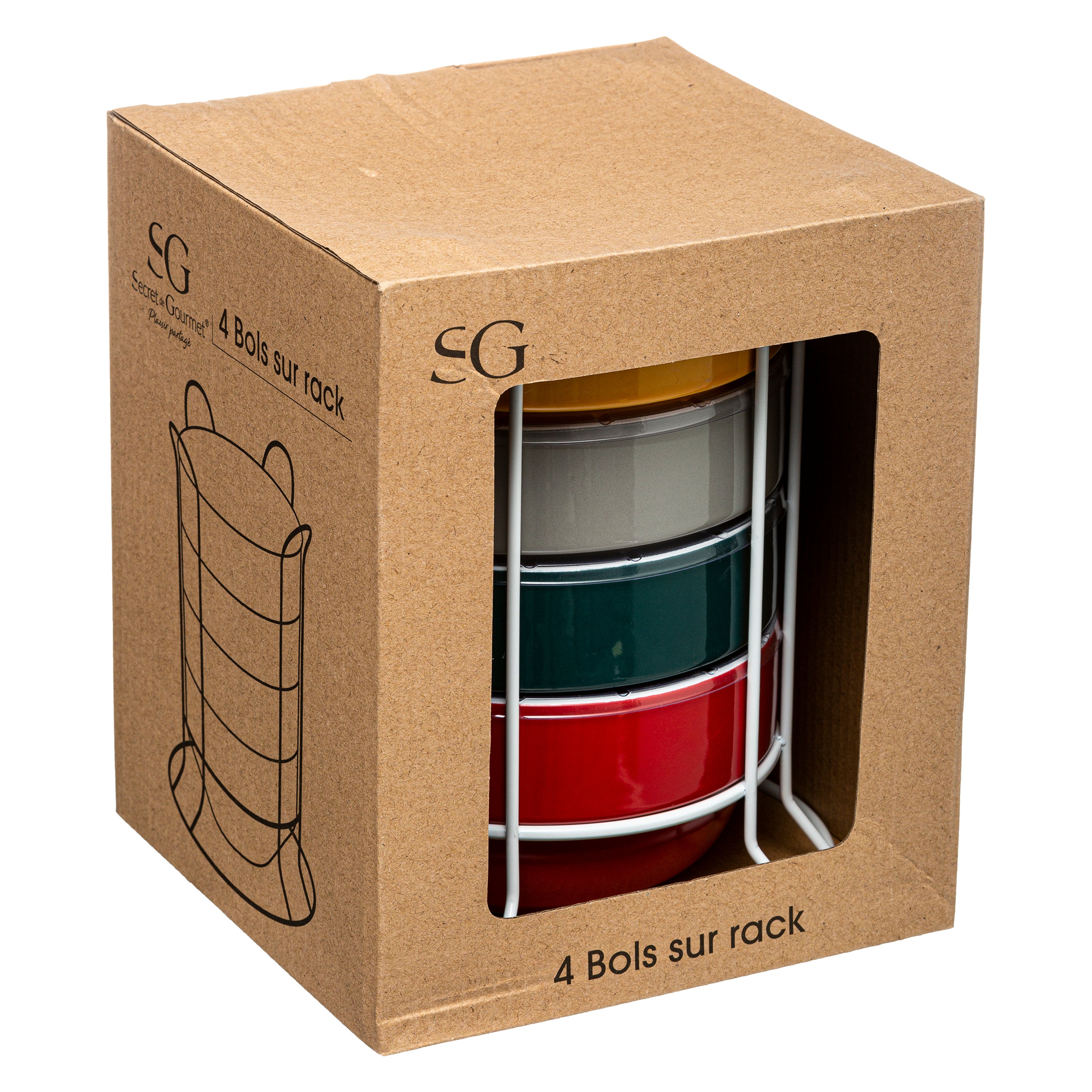 Suport 4 boluri colorama 50 cl - Secret de Gourmet
