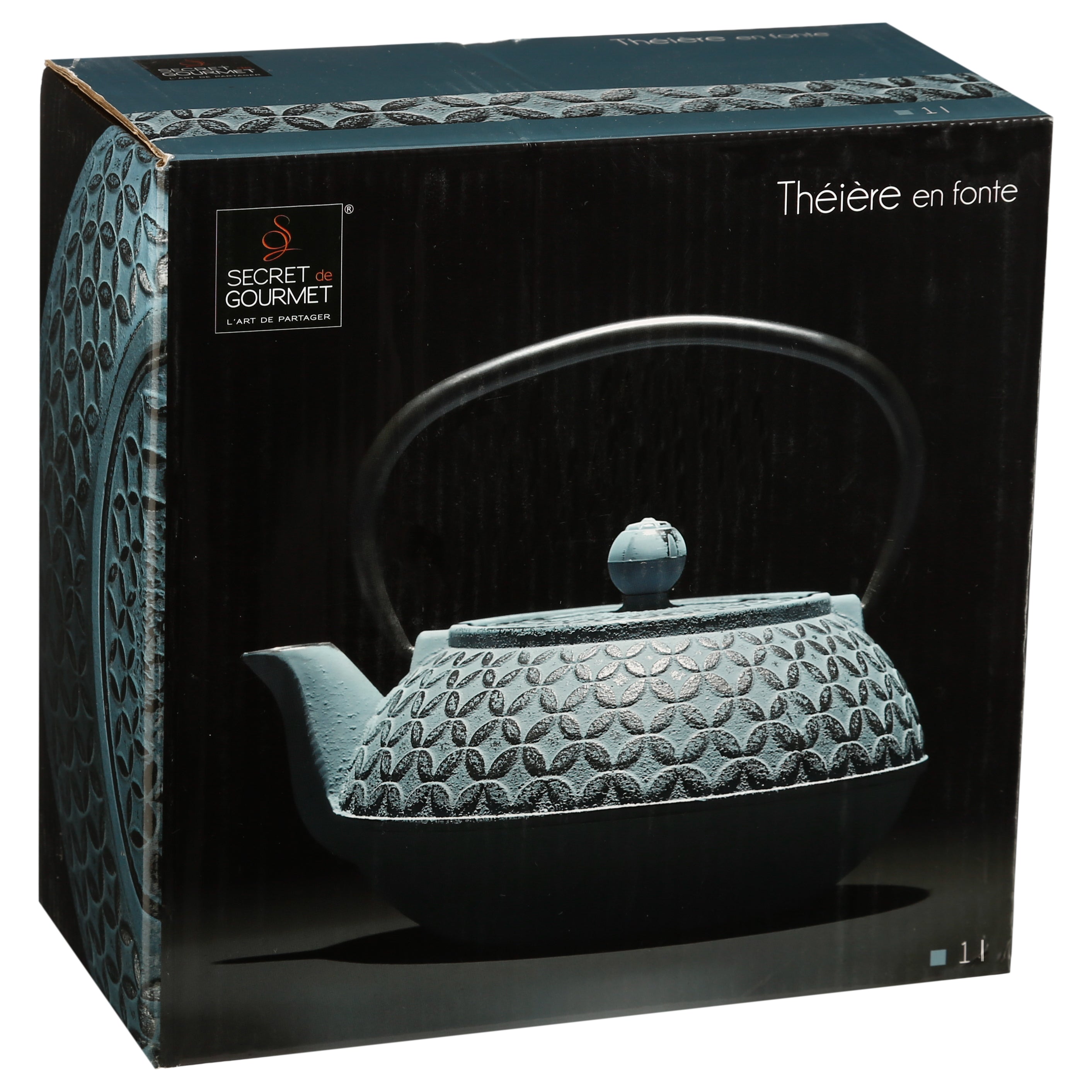 Ceainic fonta floare albastra 1 l - Secret de Gourmet