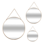 Set 3 oglinda metal rotunda aurie - Atmosphera
