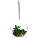 Floare decorativa, planta artificiala cu pahar D14 cm H17 cm - Atmosphera