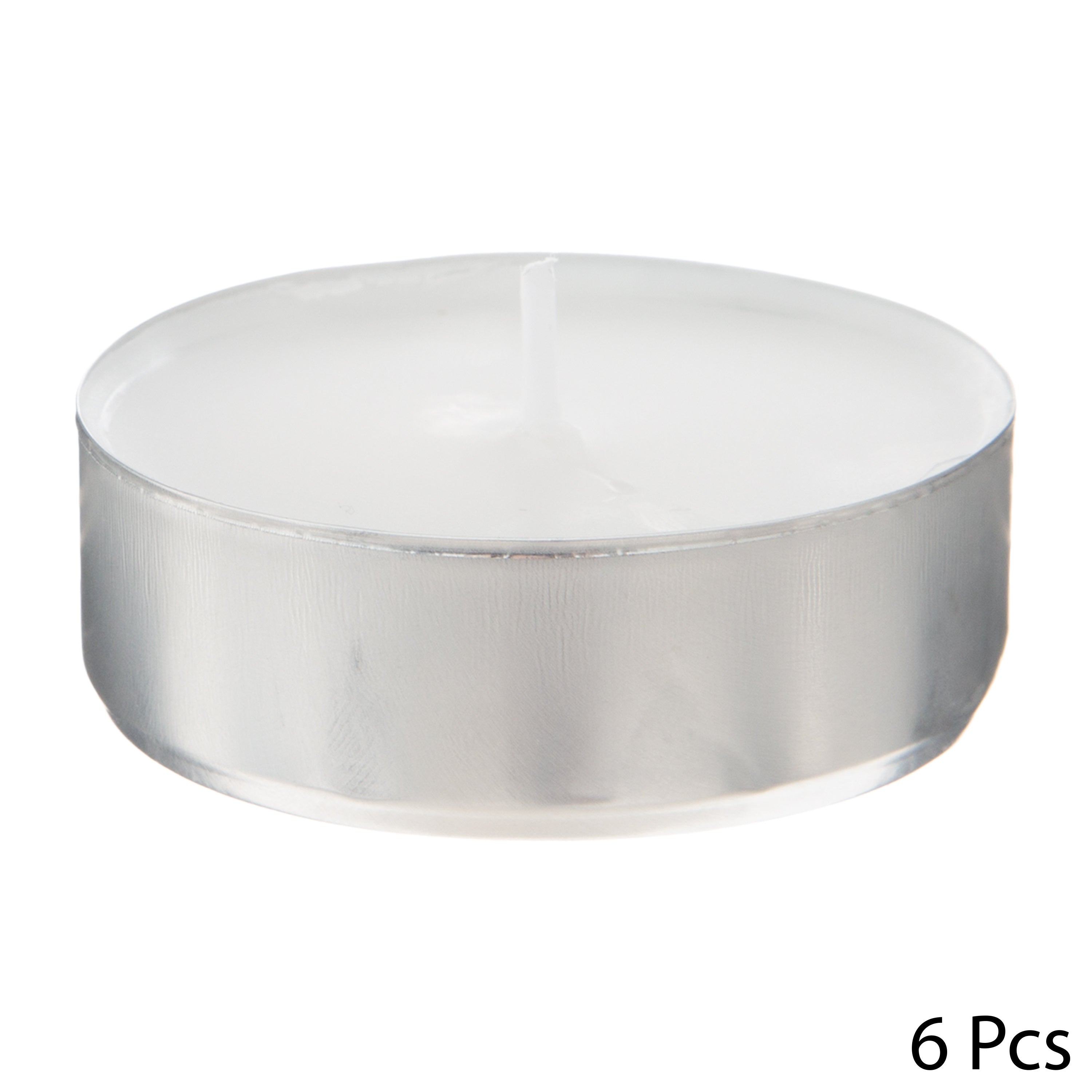Lumanare tip pastila, 6 bucati - Alb, 40 g
