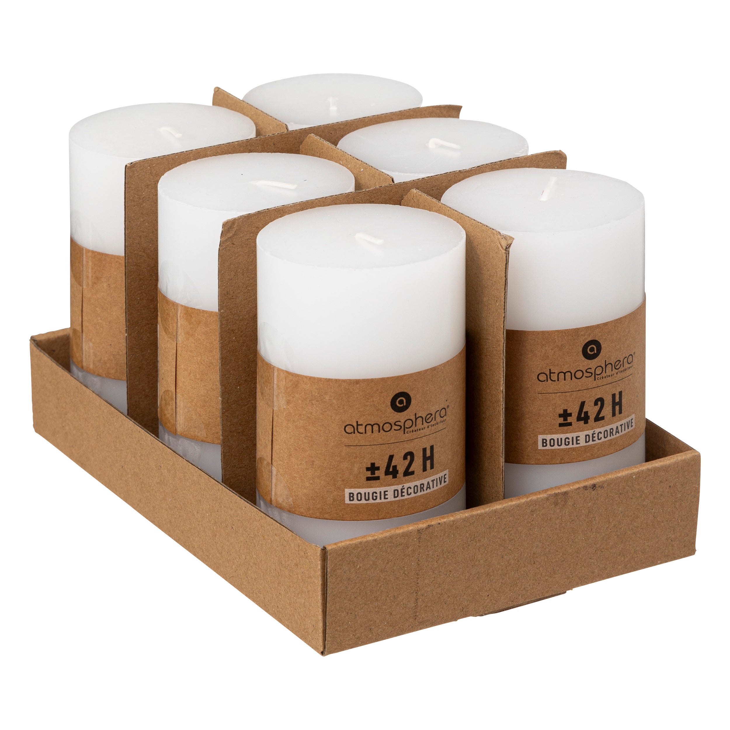 Lumanare rotunda - Alb, 355 g - Atmosphera