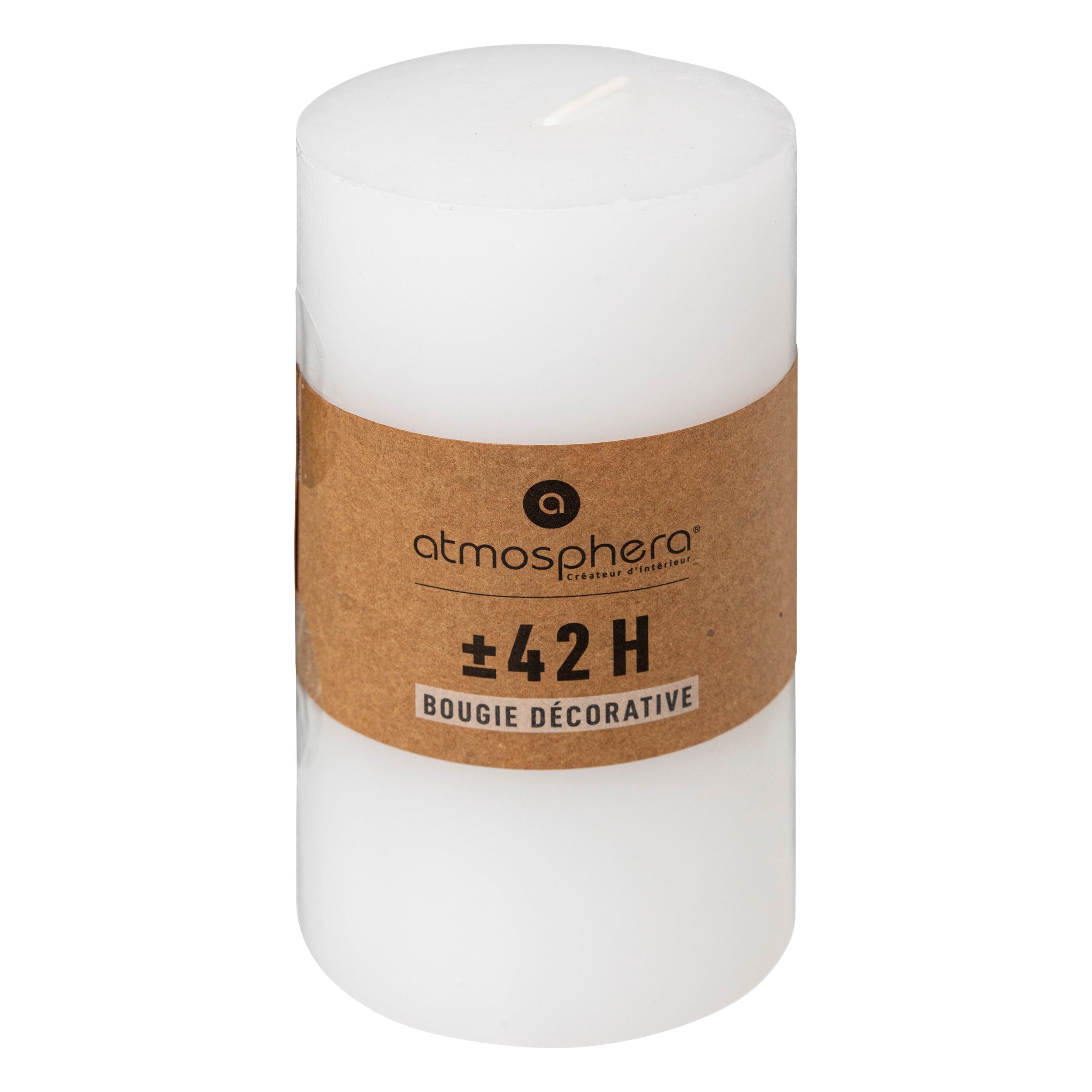 Lumanare rotunda - Alb, 355 g - Atmosphera