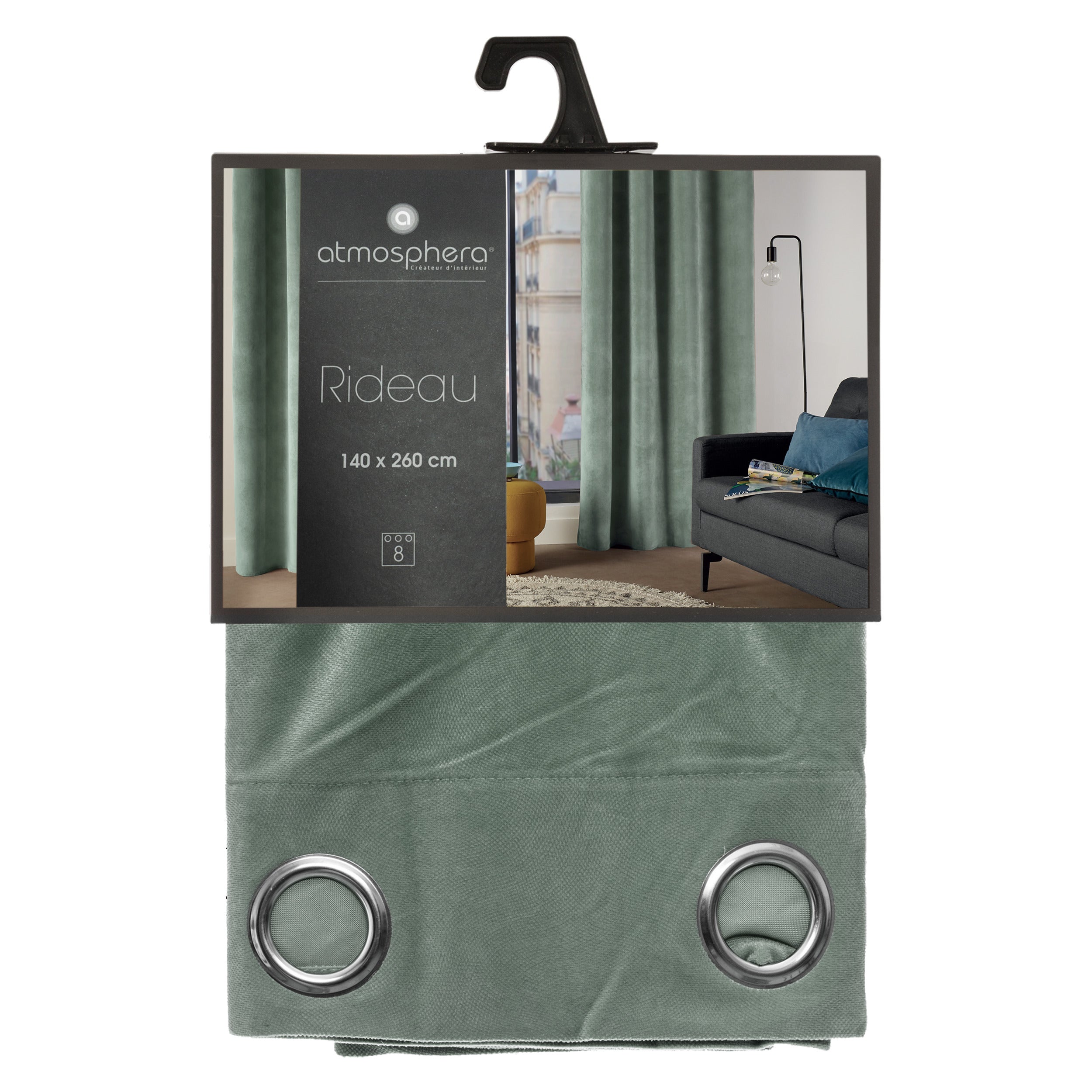 Textila pentru casa, draperie lilou celadon 140 x 260 cm - Atmosphera