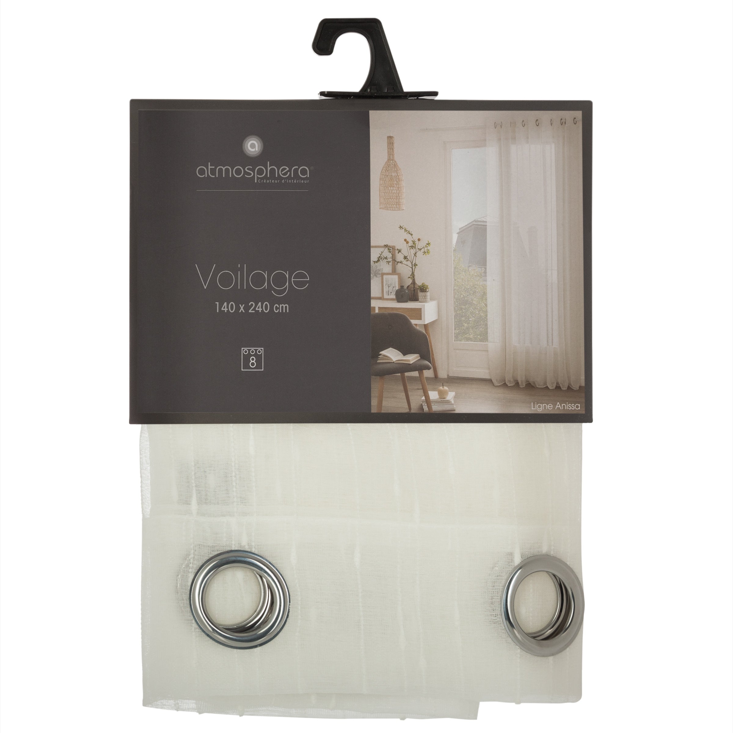 Perdea voal anissa iv 140 x 240 cm - Atmosphera