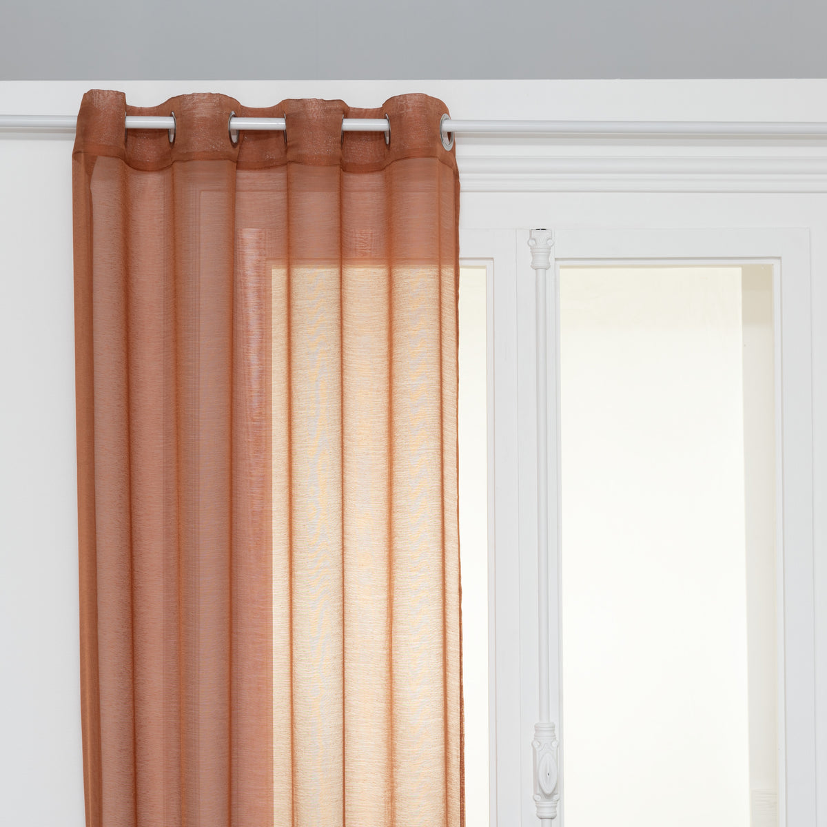 Perdea tul moly terra 135 x 240 cm - Atmosphera