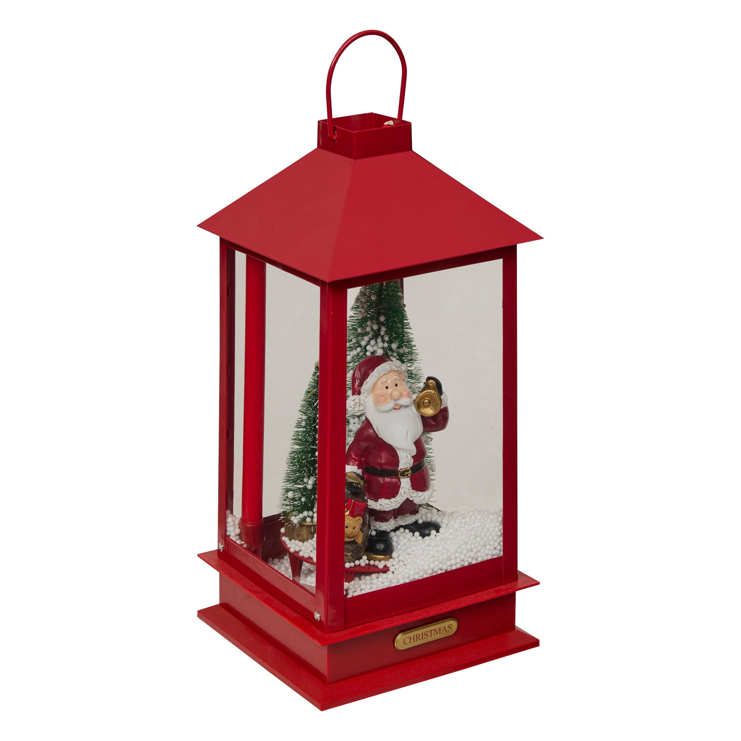 Felinar luminos 18 LED, rosu, H 38 cm | Feeric