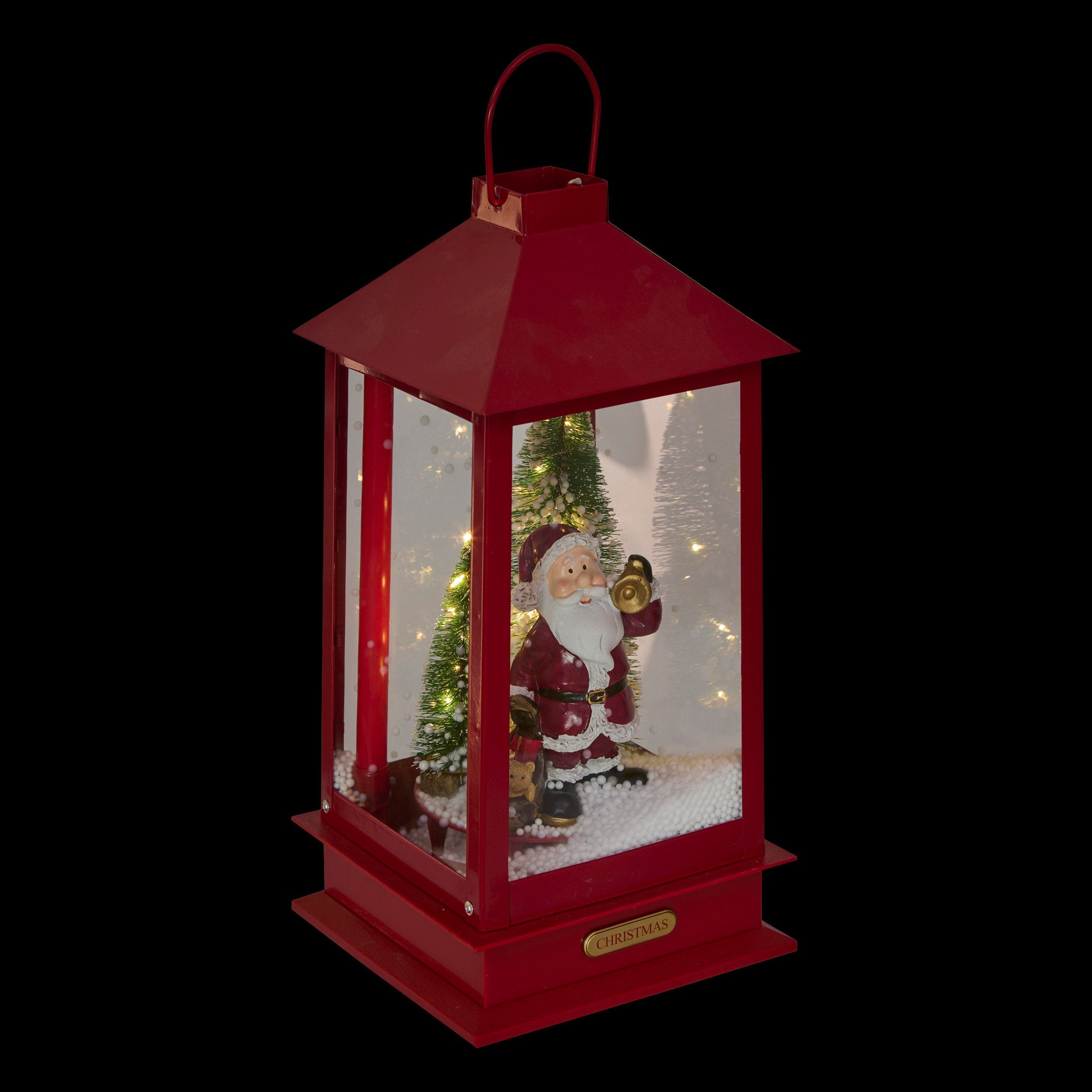 Felinar luminos 18 LED, rosu, H 38 cm | Feeric