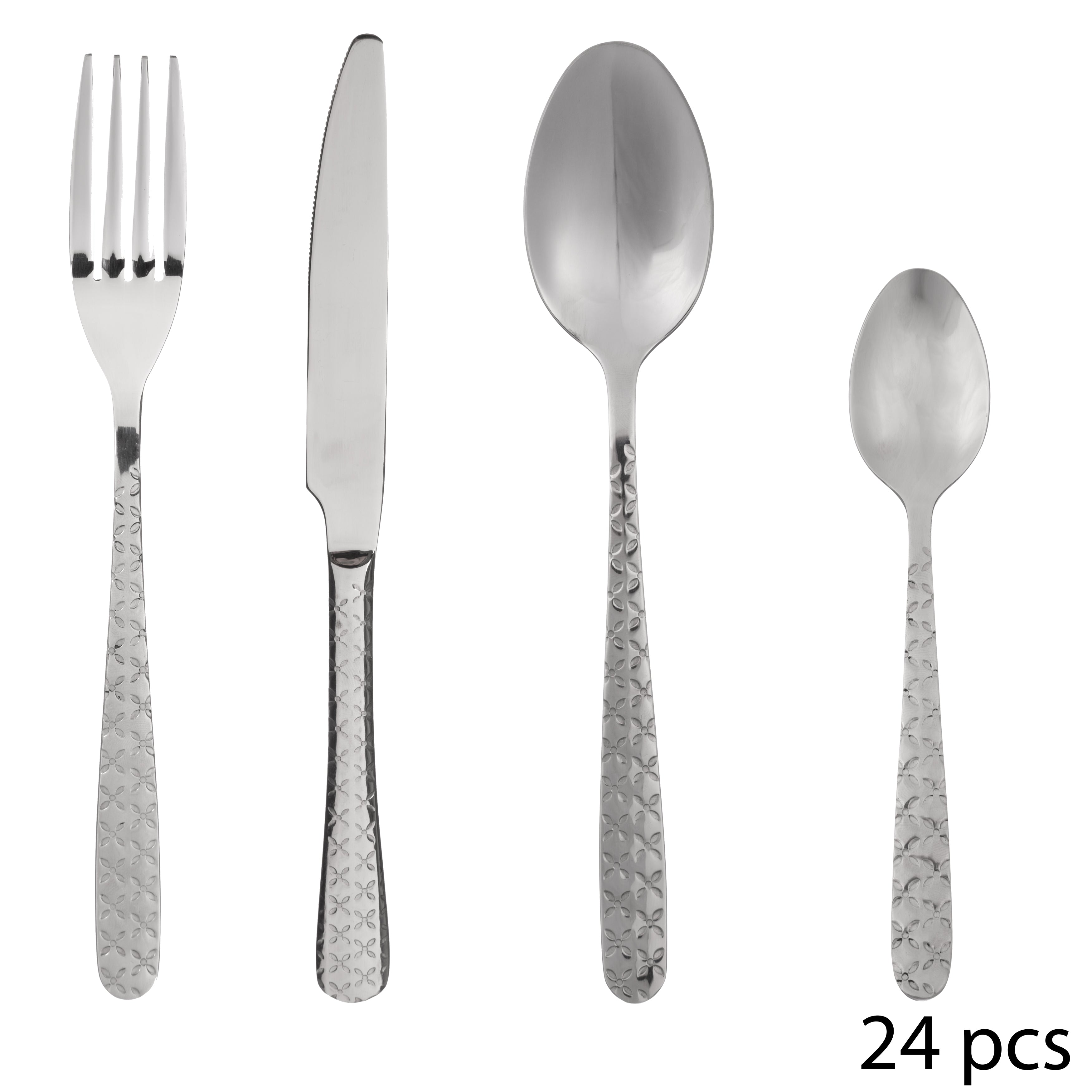 Set tacamuri inox 24 piese Flora - Secret de Gourmet