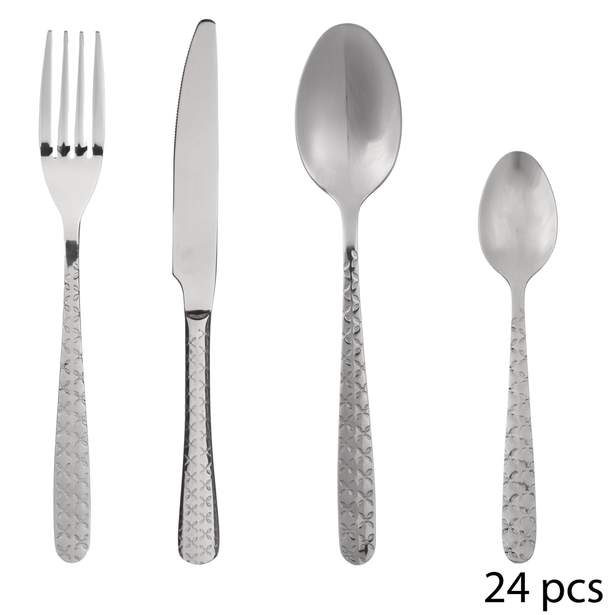 Set tacamuri inox 24 piese Flora - Secret de Gourmet