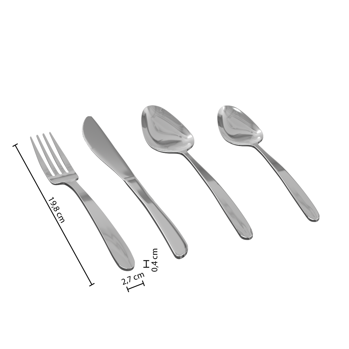 Set tacamuri inox 24 piese orba - Secret de Gourmet