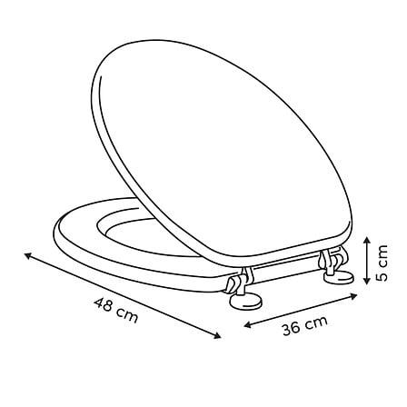 Capac toaleta culoare moutarde - Five