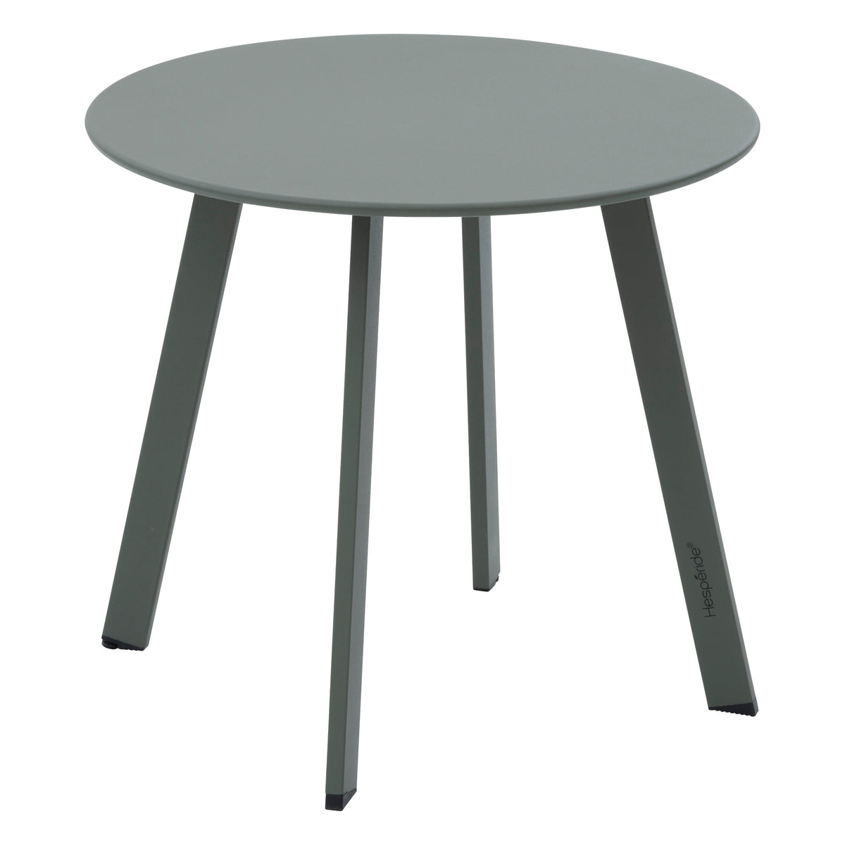 Masa laterala rotunda de gradina Saona, verde laur, 50 x 45cm, otel - Hesperide