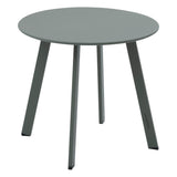 Masa laterala rotunda de gradina Saona, verde laur, 50 x 45cm, otel - Hesperide