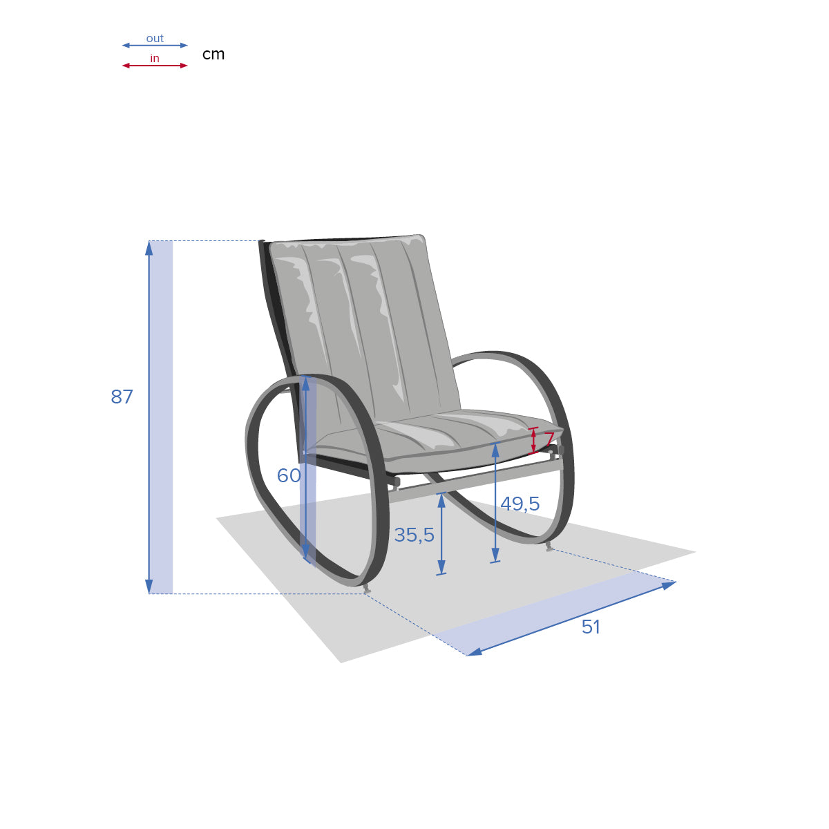 Scaun balansoar graph nevada - Hesperide