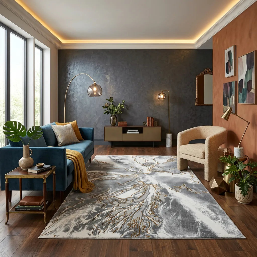 COVOR SOHO R9296 GREY / GOLD 120 X 200