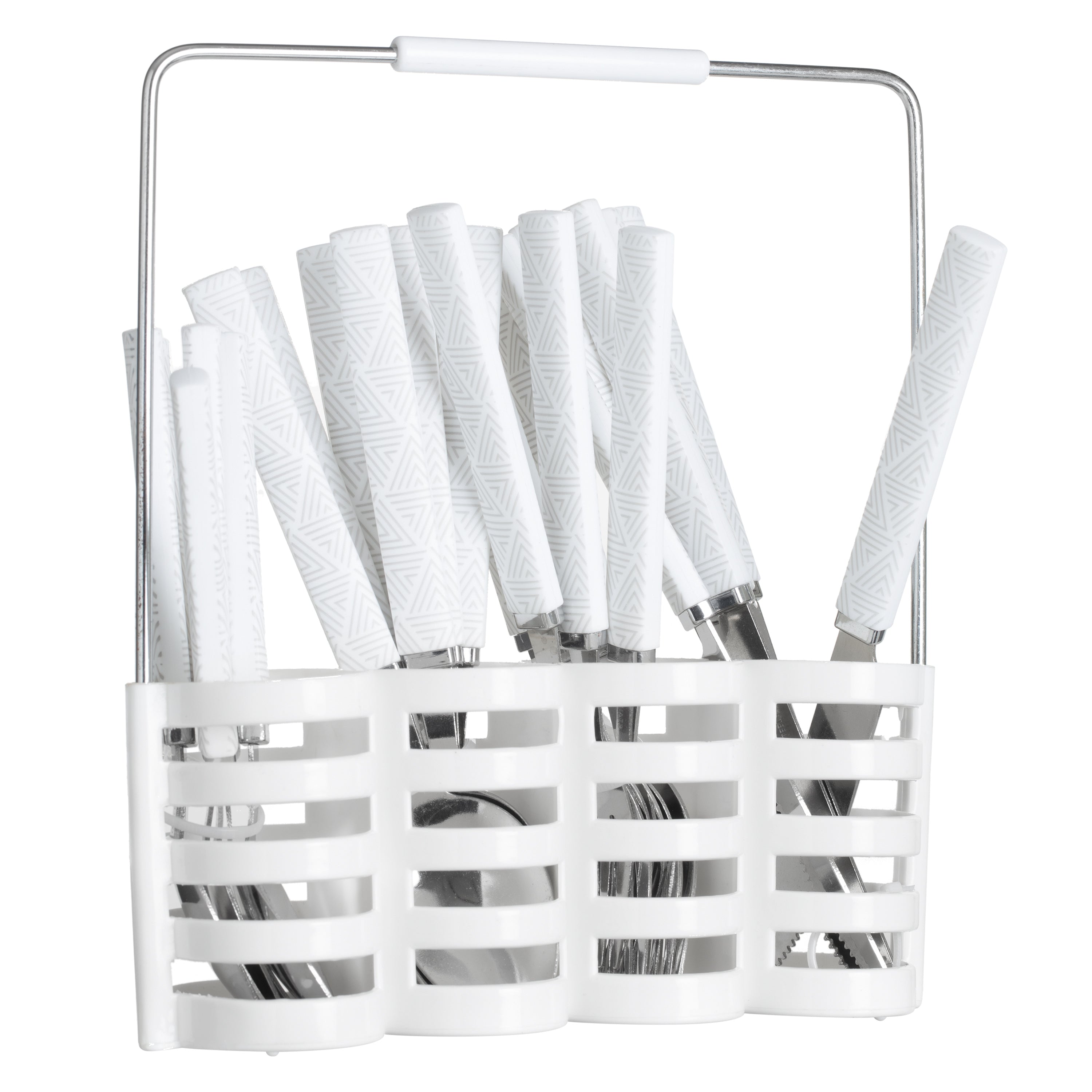 Set tacamuri 24 piese Geo alb - Secret de Gourmet