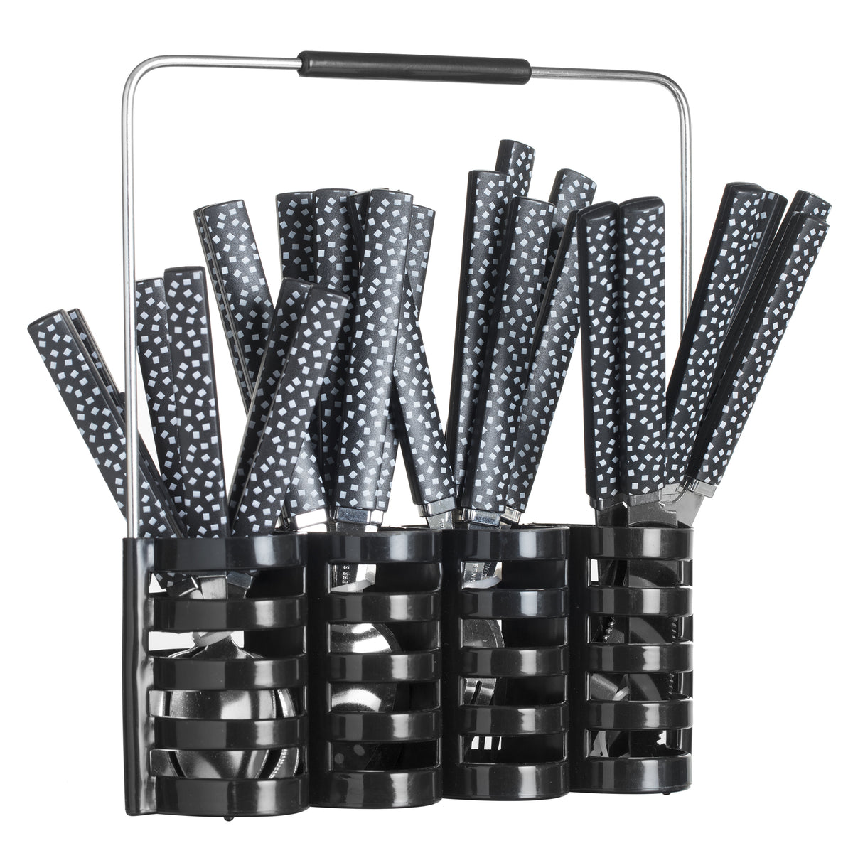 Set tacamuri 24 piese Geo negru - Secret de Gourmet