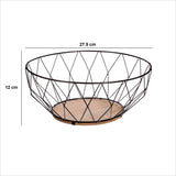 Cos fructe diamond negru 28 cm - Five