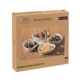 Set farfurii prezentare bambus alb rio 28 x 28 cm - Secret de Gourmet