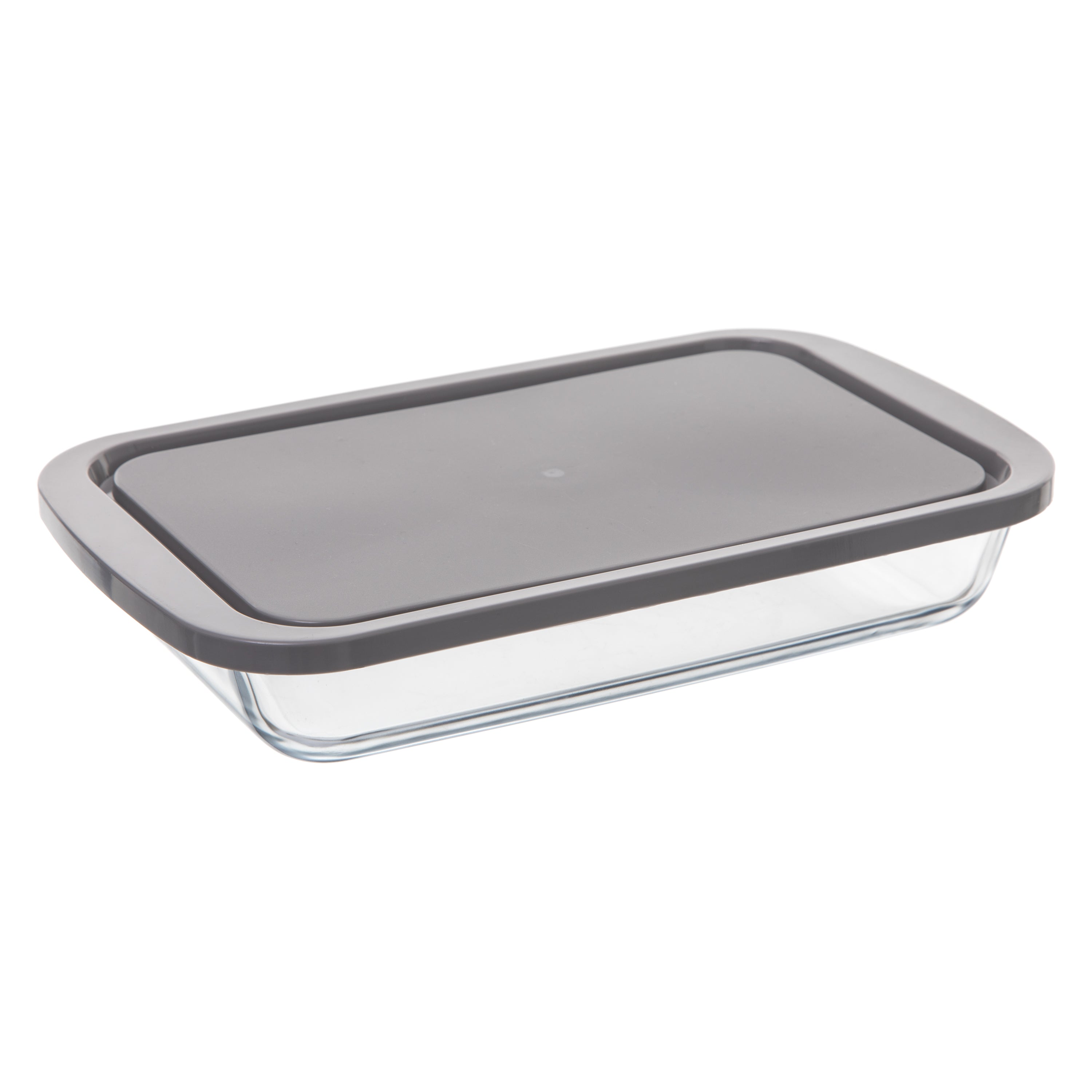 Farfurie dreptunghiular sticla cu capac 29 x 18 cm - Five