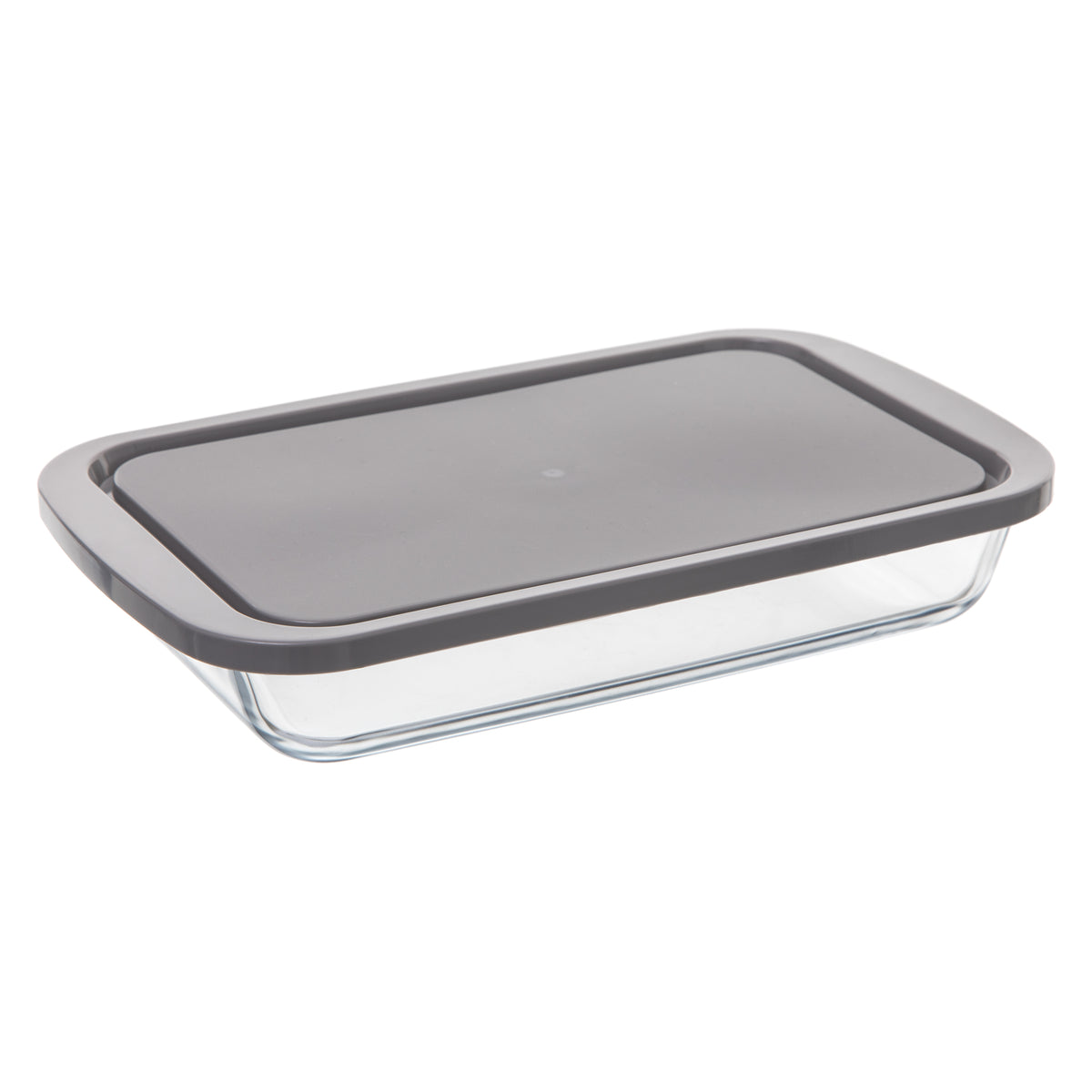 Farfurie dreptunghiular sticla cu capac 29 x 18 cm - Five